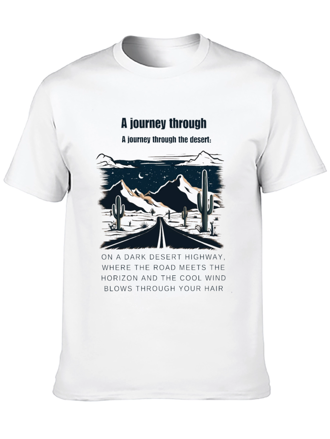 Desert Journey Graphic Tee - Unisex Black T-Shirt