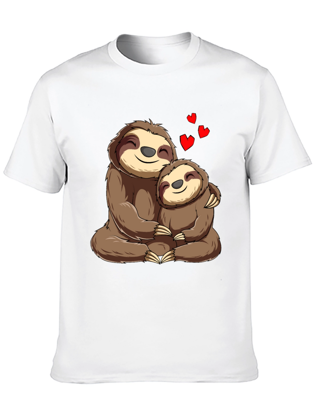 Sloth Mama & Baby Hug T-Shirt: Heartfelt Comfort