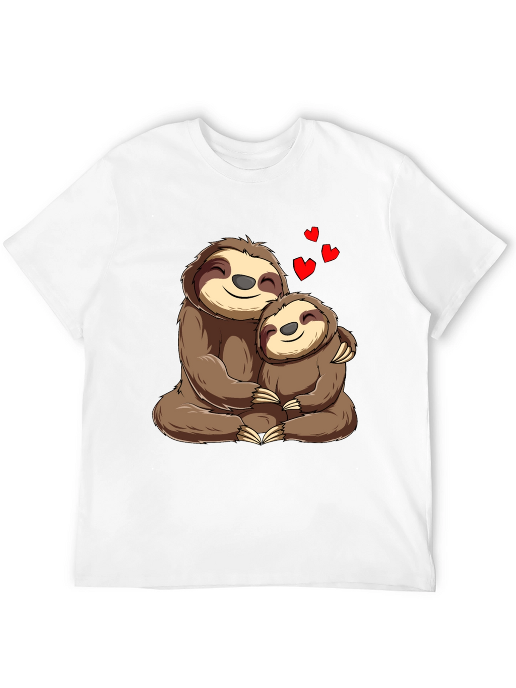 Sloth Mama & Baby Hug T-Shirt: Heartfelt Comfort