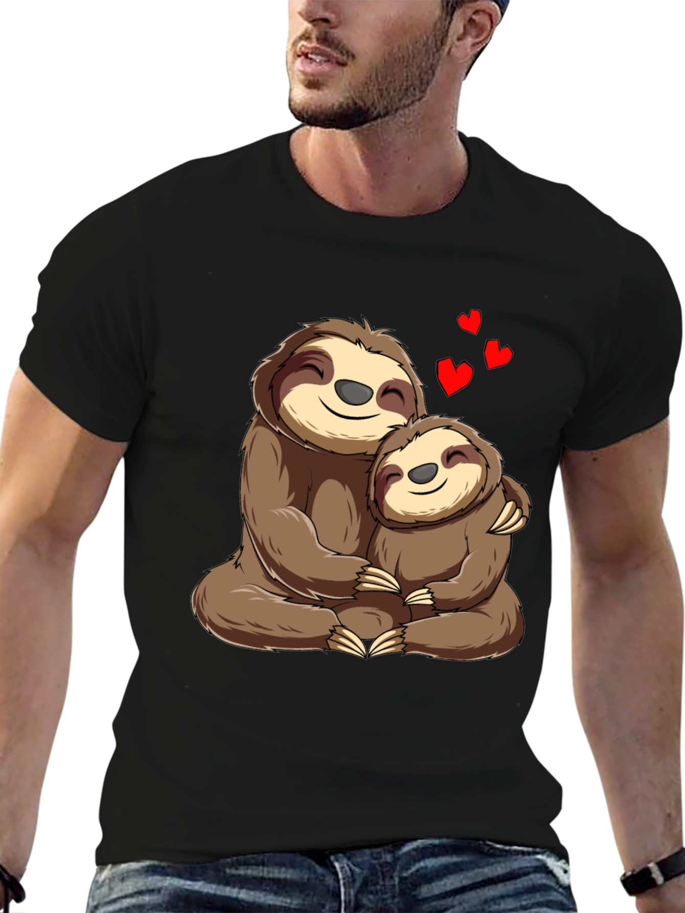 Sloth Mama & Baby Hug T-Shirt: Heartfelt Comfort