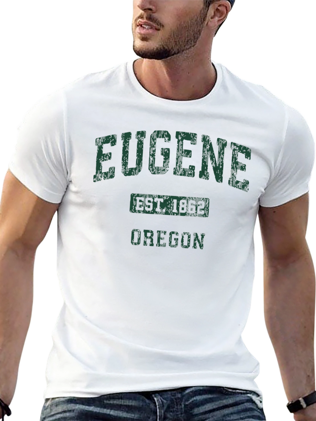 Eugene Oregon T-Shirt Est. 1862 College Style Black