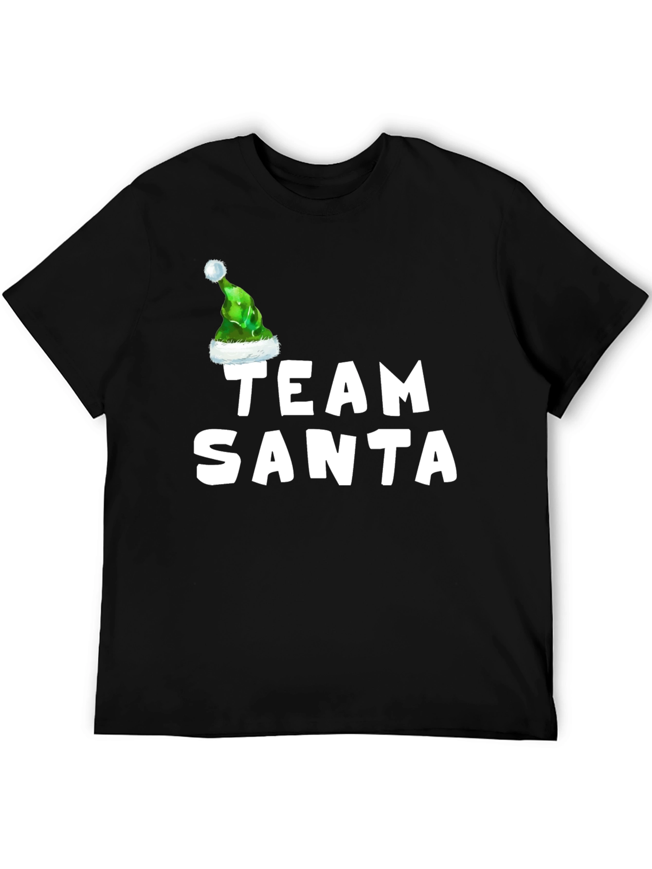 Team Santa T-Shirt with Elf Hat - Holiday Apparel
