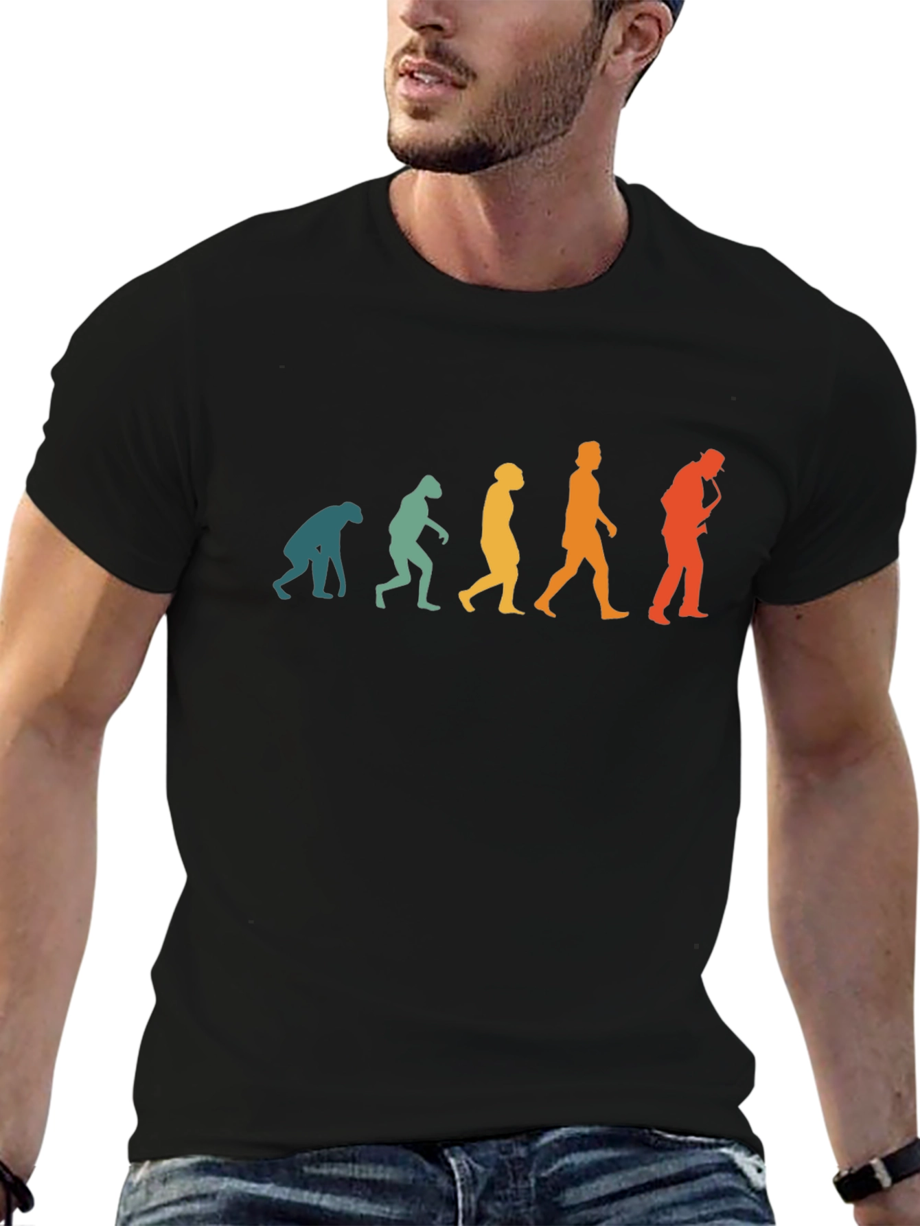 Evolution of Sax T-Shirt - Cool Musician Tee