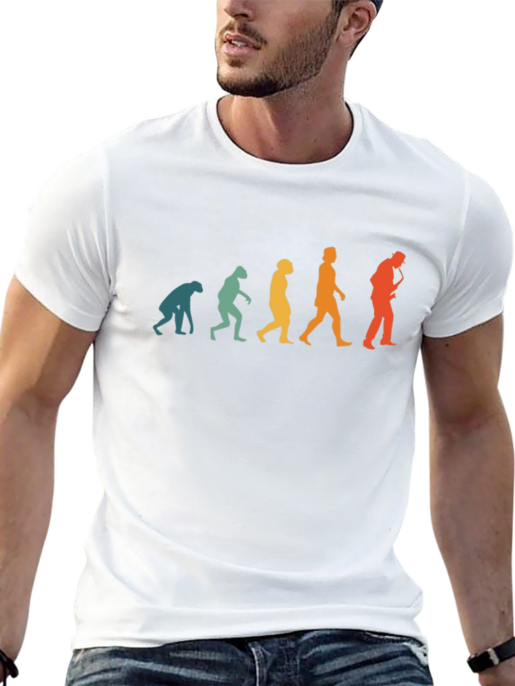 Evolution of Sax T-Shirt - Cool Musician Tee