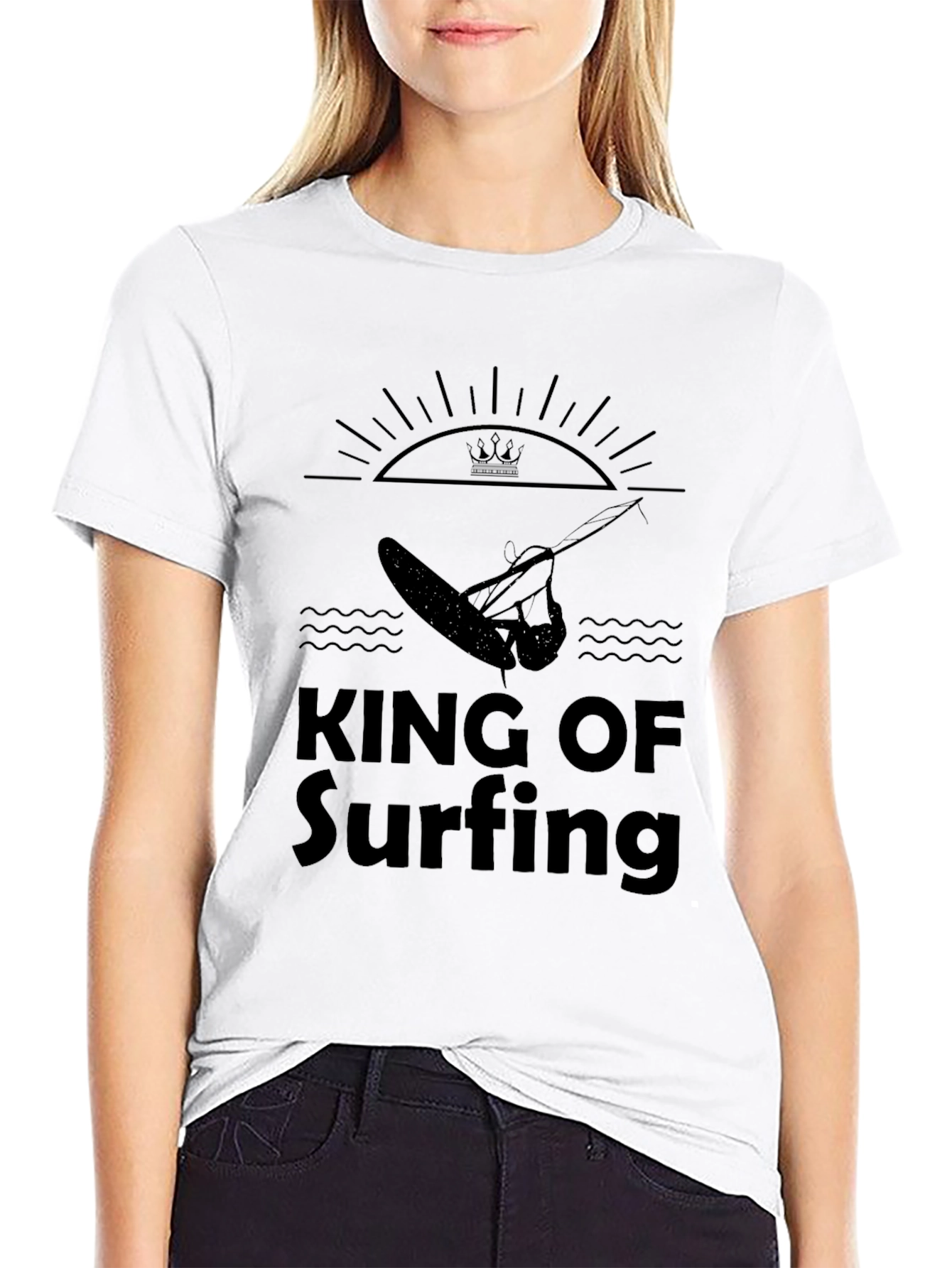 King of Surfing Black T-Shirt