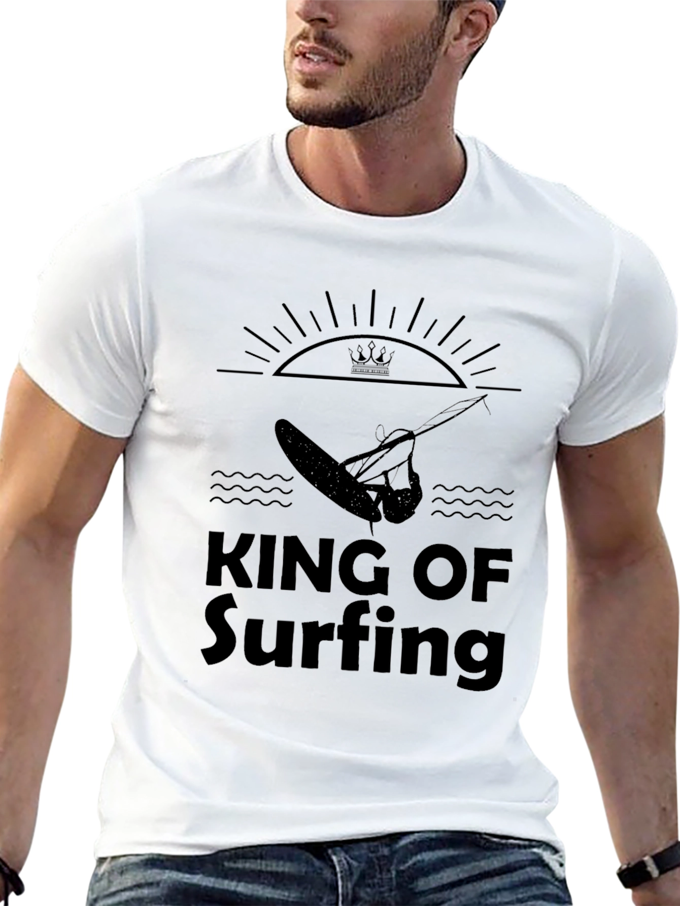 King of Surfing Black T-Shirt