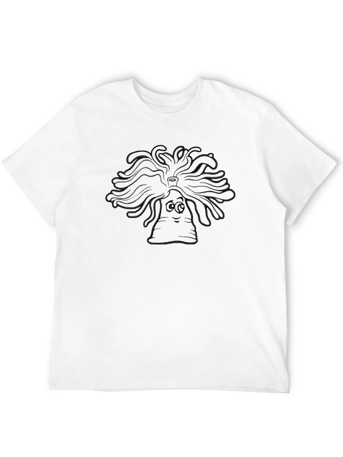 Cartoon Medusa Head T-Shirt - Classic Black Tee