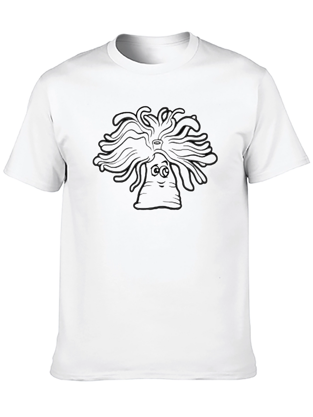 Cartoon Medusa Head T-Shirt - Classic Black Tee