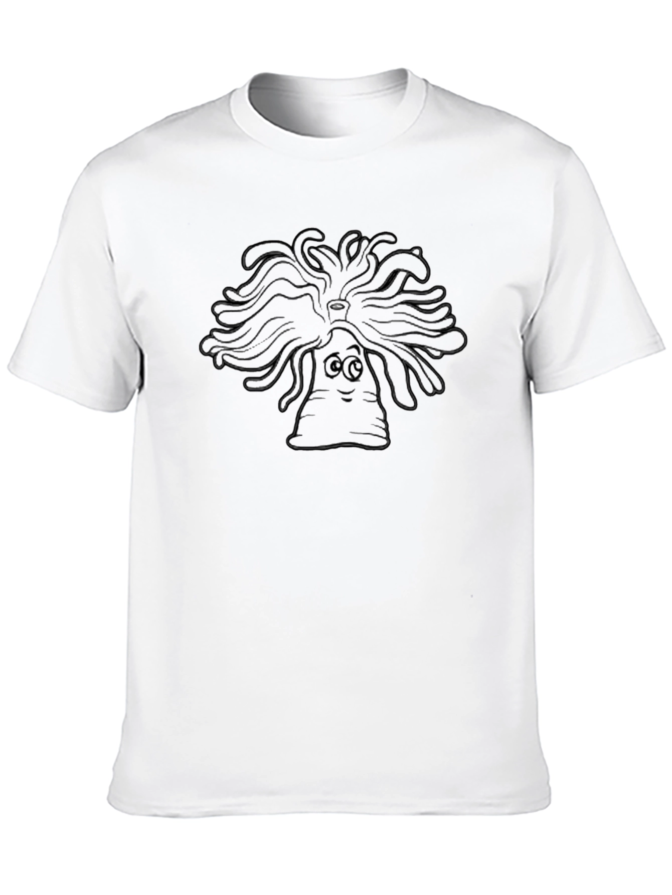 Cartoon Medusa Head T-Shirt - Classic Black Tee