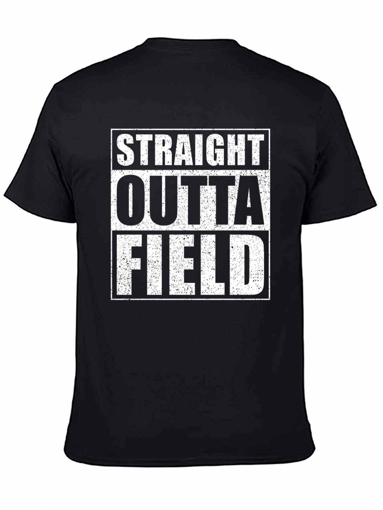 Straight Outta Field Black Graphic T-Shirt