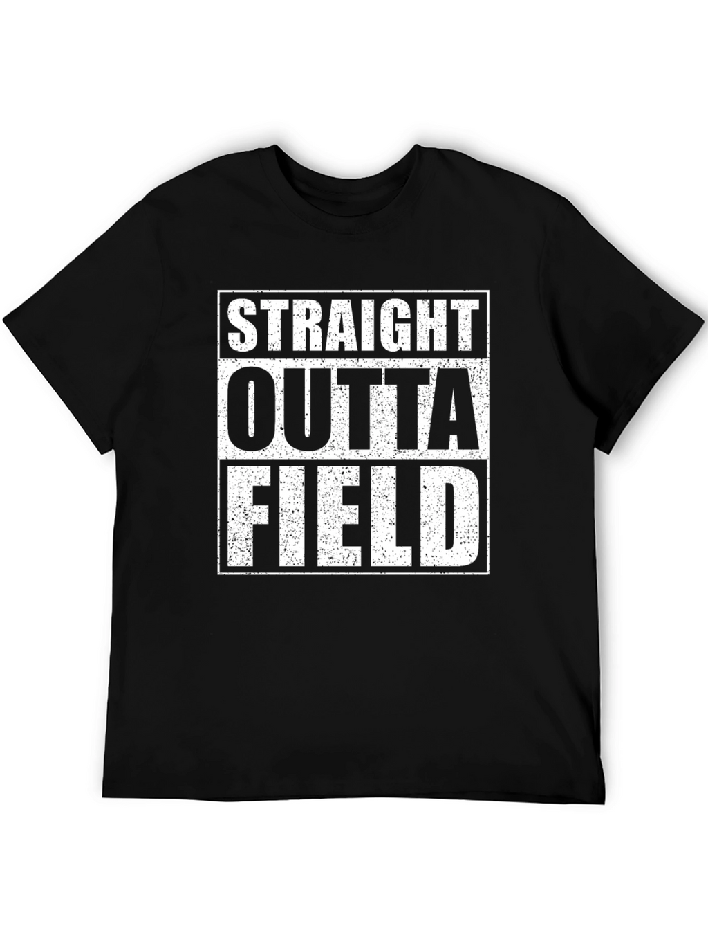 Straight Outta Field Black Graphic T-Shirt