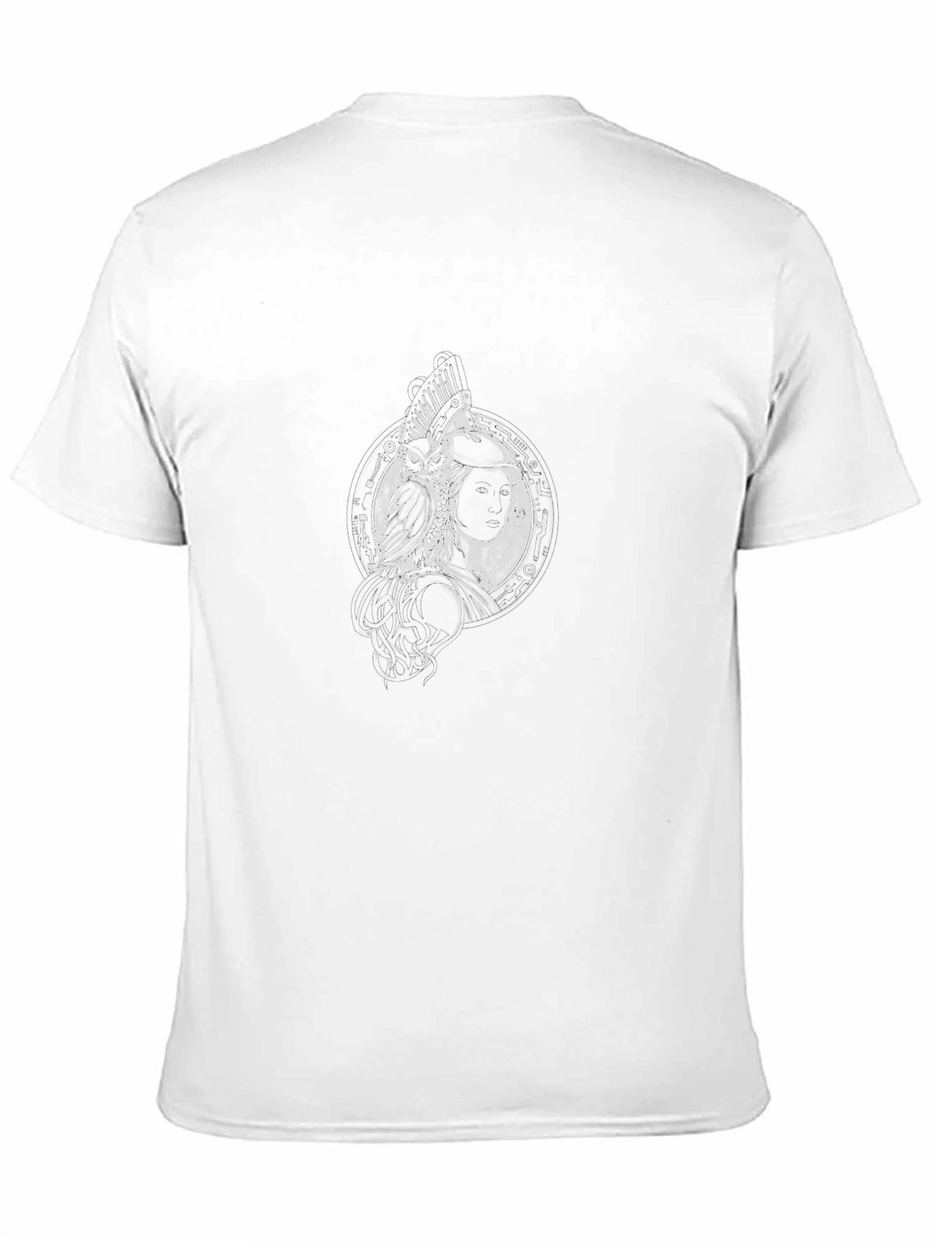 Black Graphic Tee - Owl Design