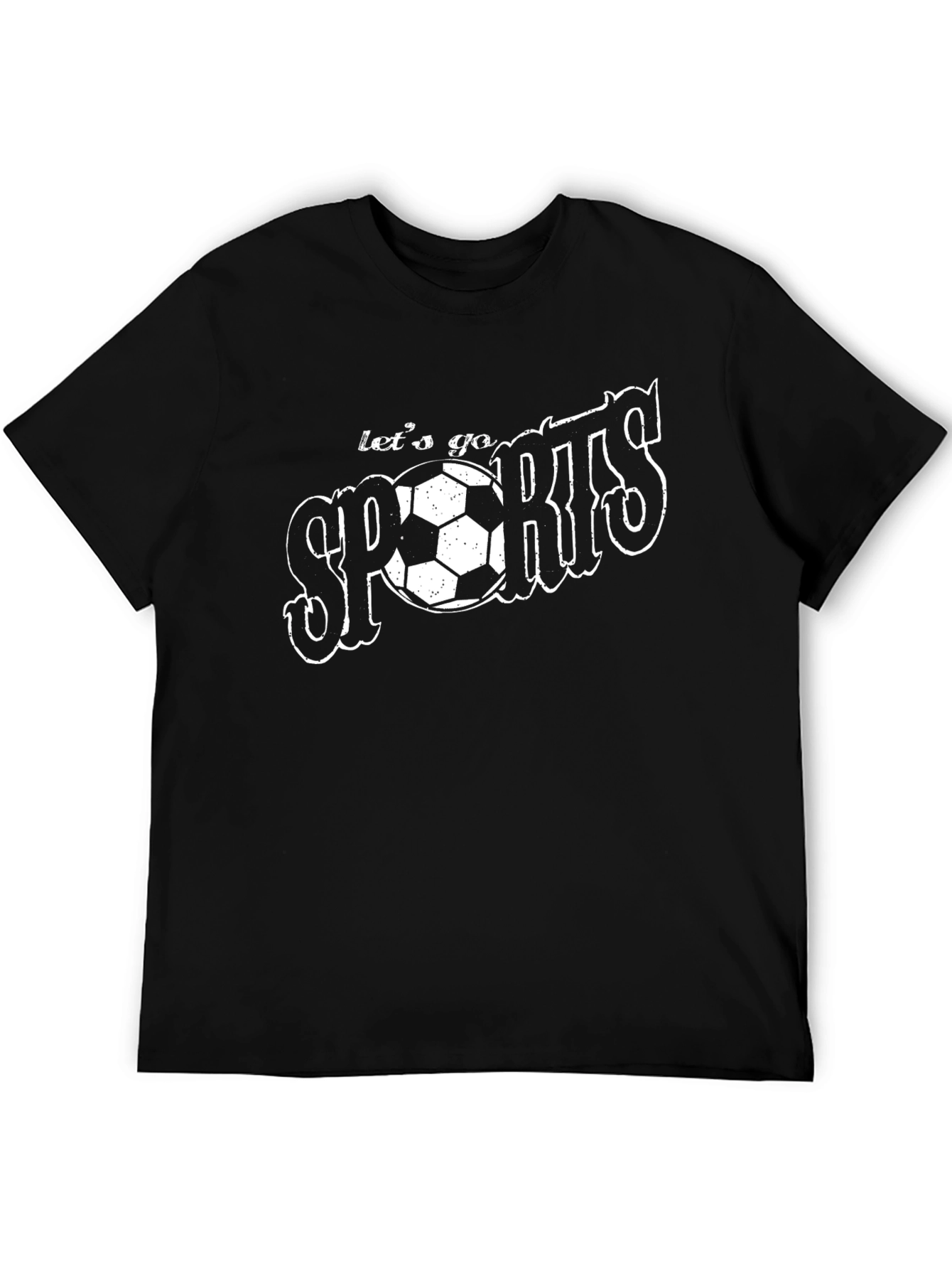 Lets Go Sports Soccer Ball Graphic T-Shirt
