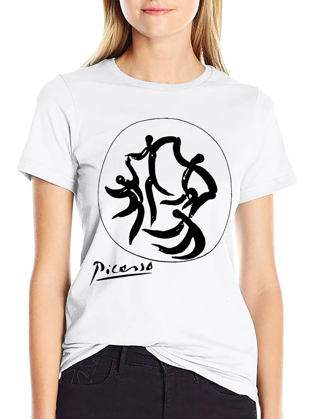 Picasso Dance T-Shirt - Stylish Black Graphic Tee