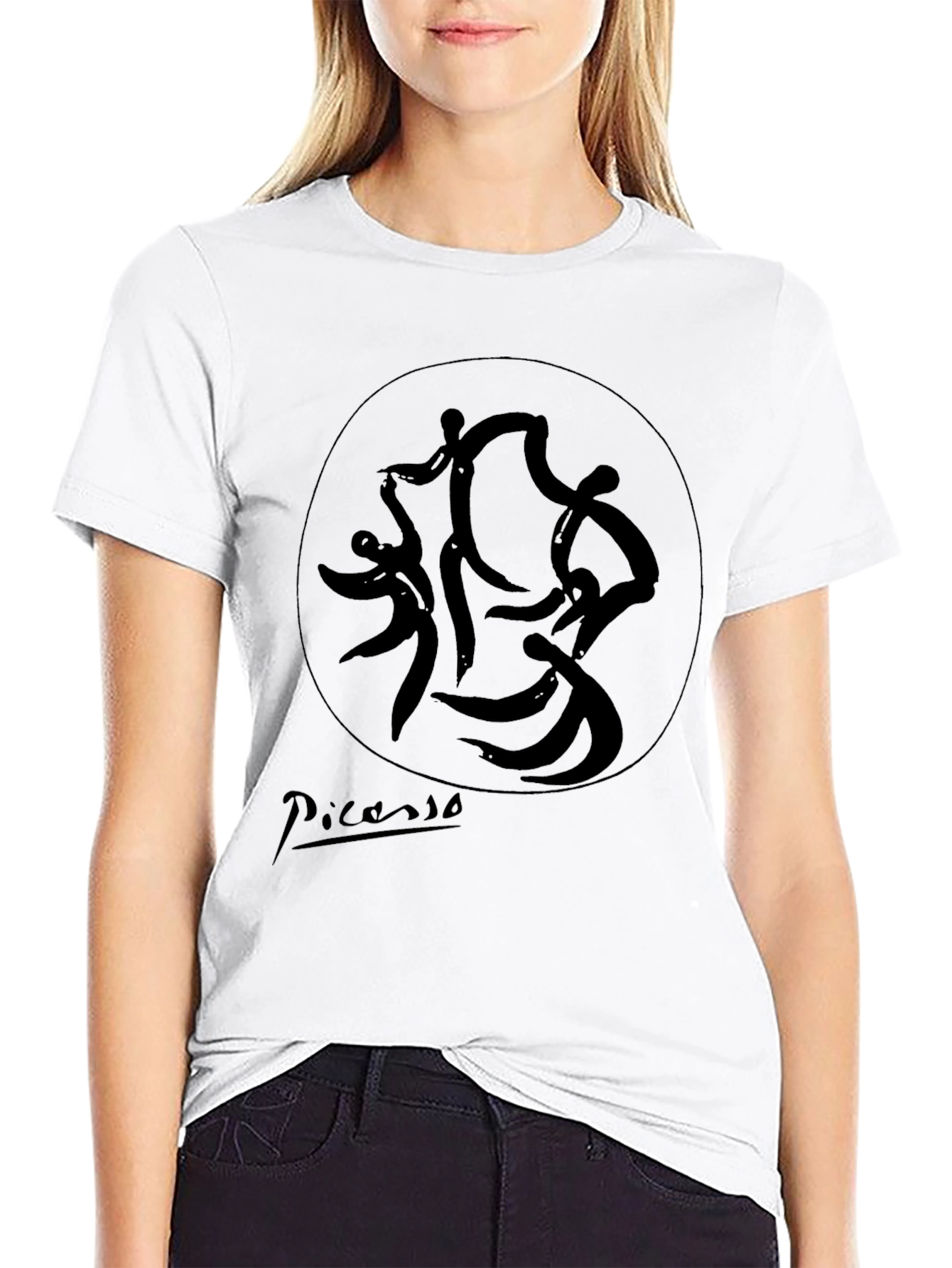 Picasso Dance T-Shirt - Stylish Black Graphic Tee