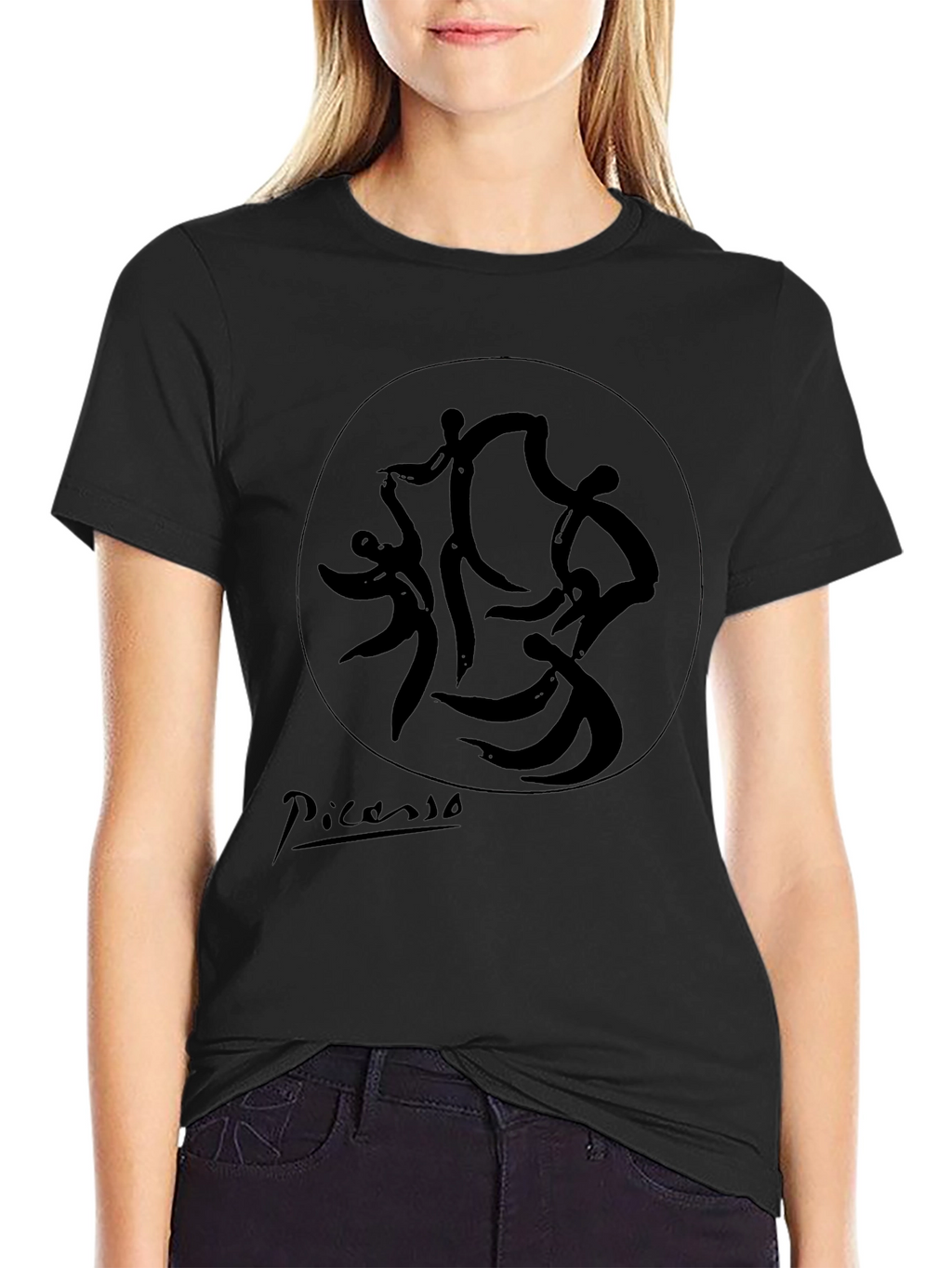 Picasso Dance T-Shirt - Stylish Black Graphic Tee