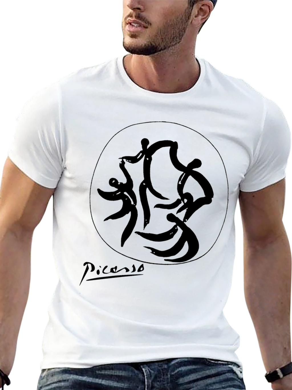 Picasso Dance T-Shirt - Stylish Black Graphic Tee