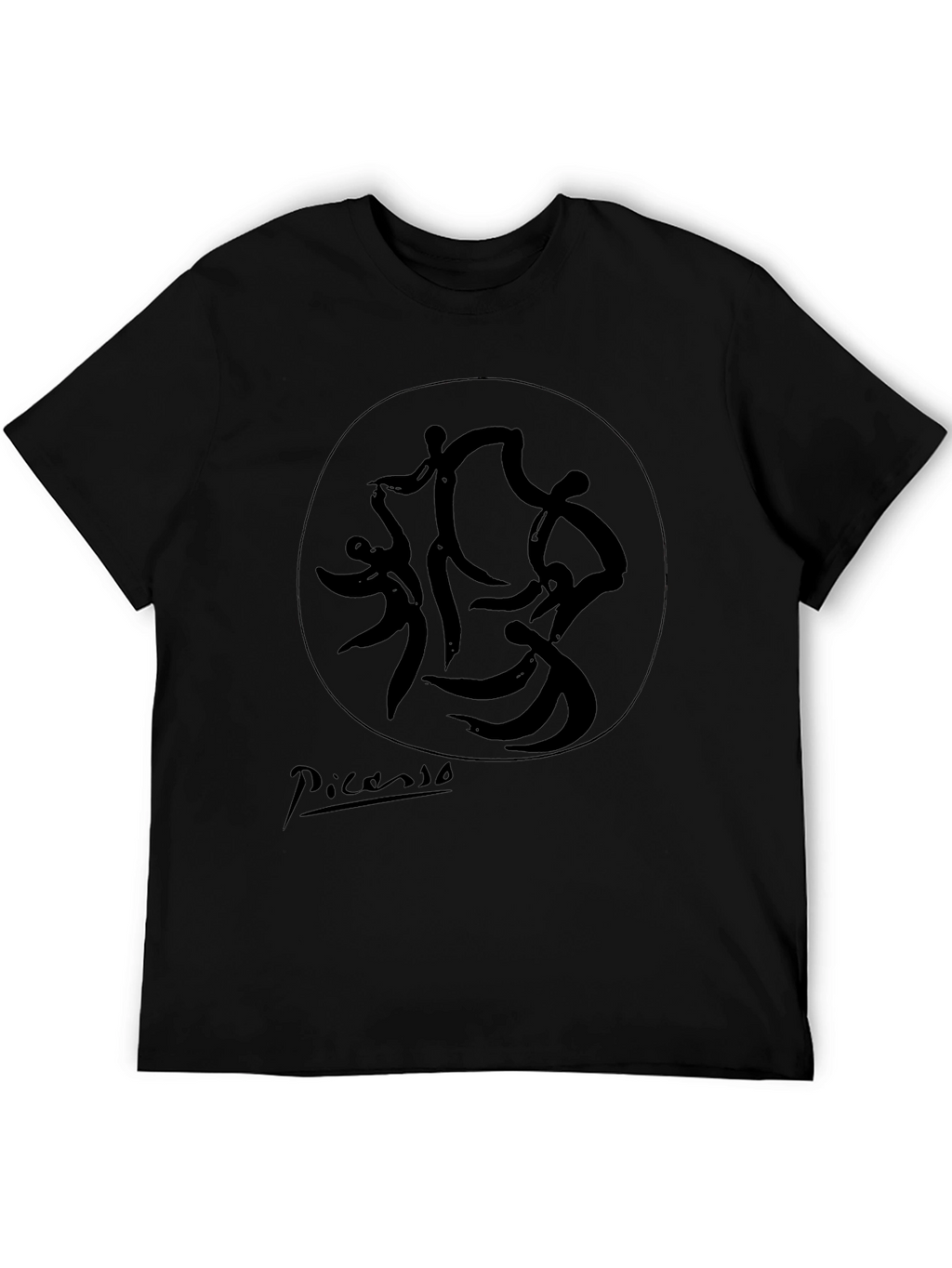 Picasso Dance T-Shirt - Stylish Black Graphic Tee