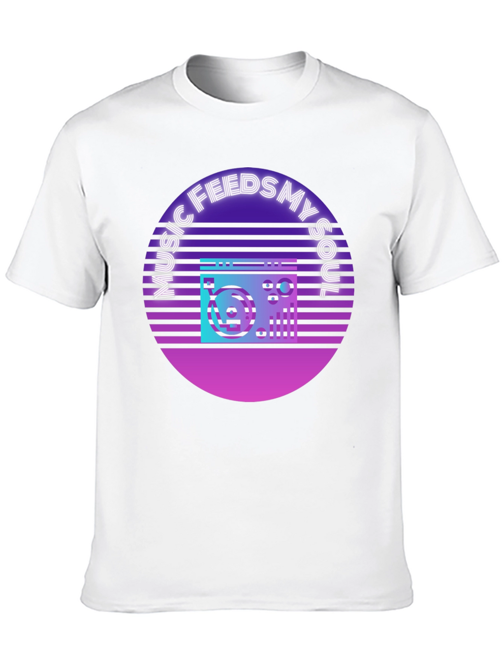 Music Feeds My Soul T-Shirt Retro Style
