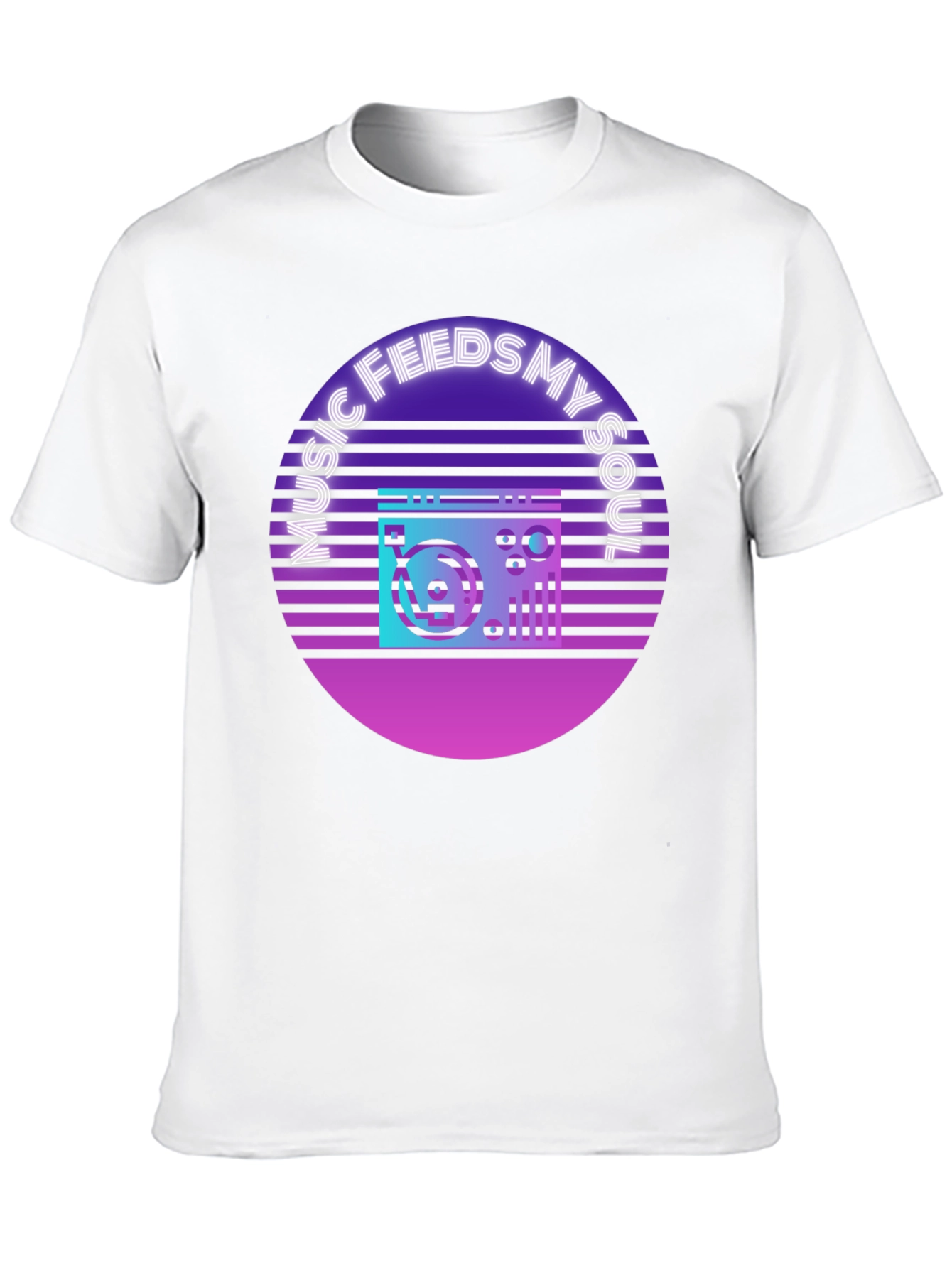 Music Feeds My Soul T-Shirt Retro Style