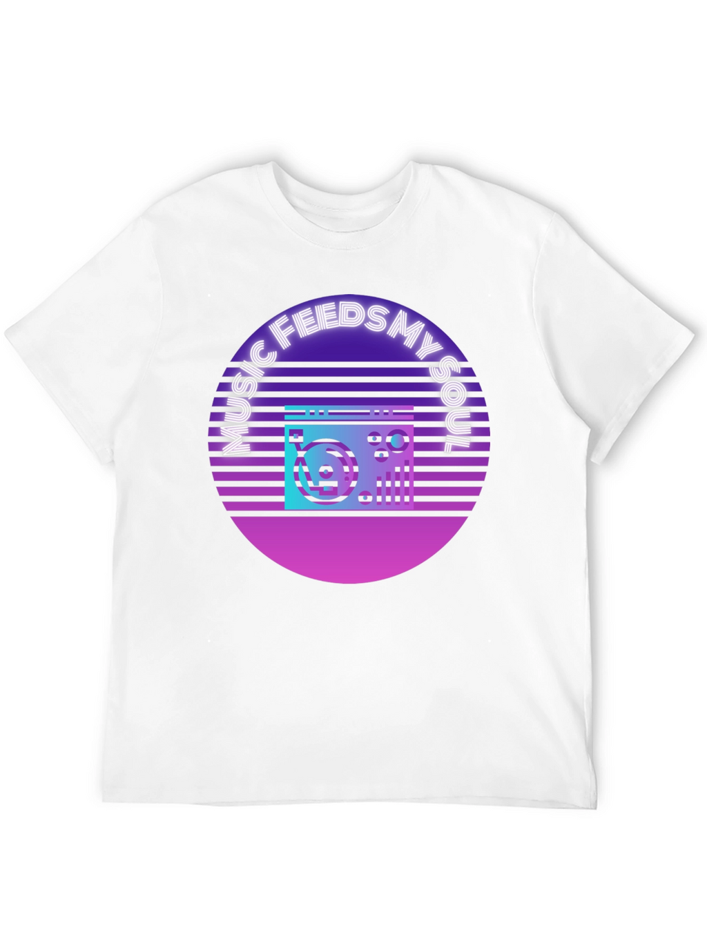 Music Feeds My Soul T-Shirt Retro Style