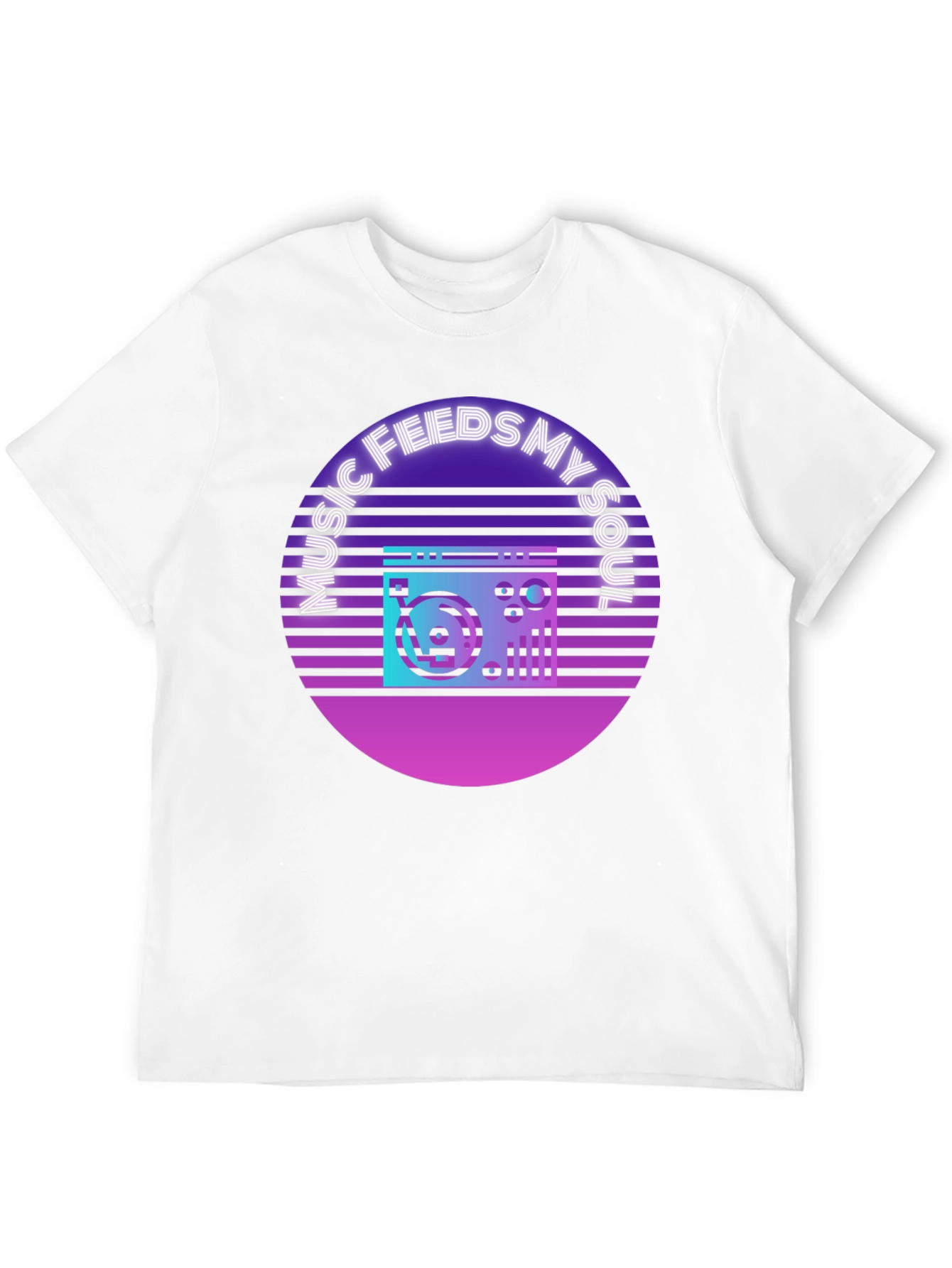 Music Feeds My Soul T-Shirt Retro Style