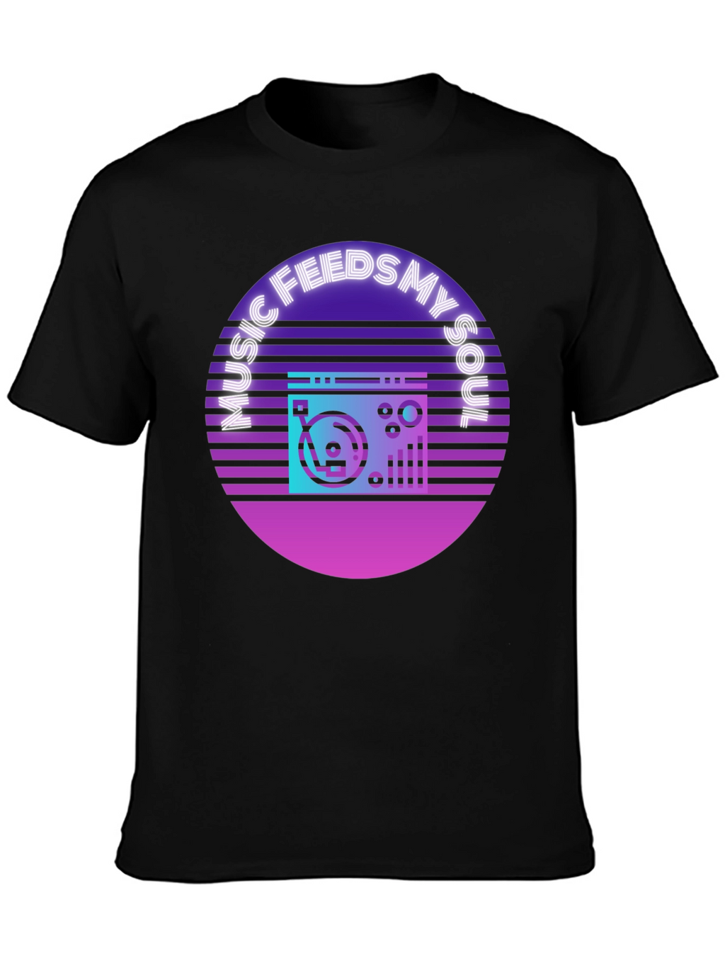 Music Feeds My Soul T-Shirt Retro Style