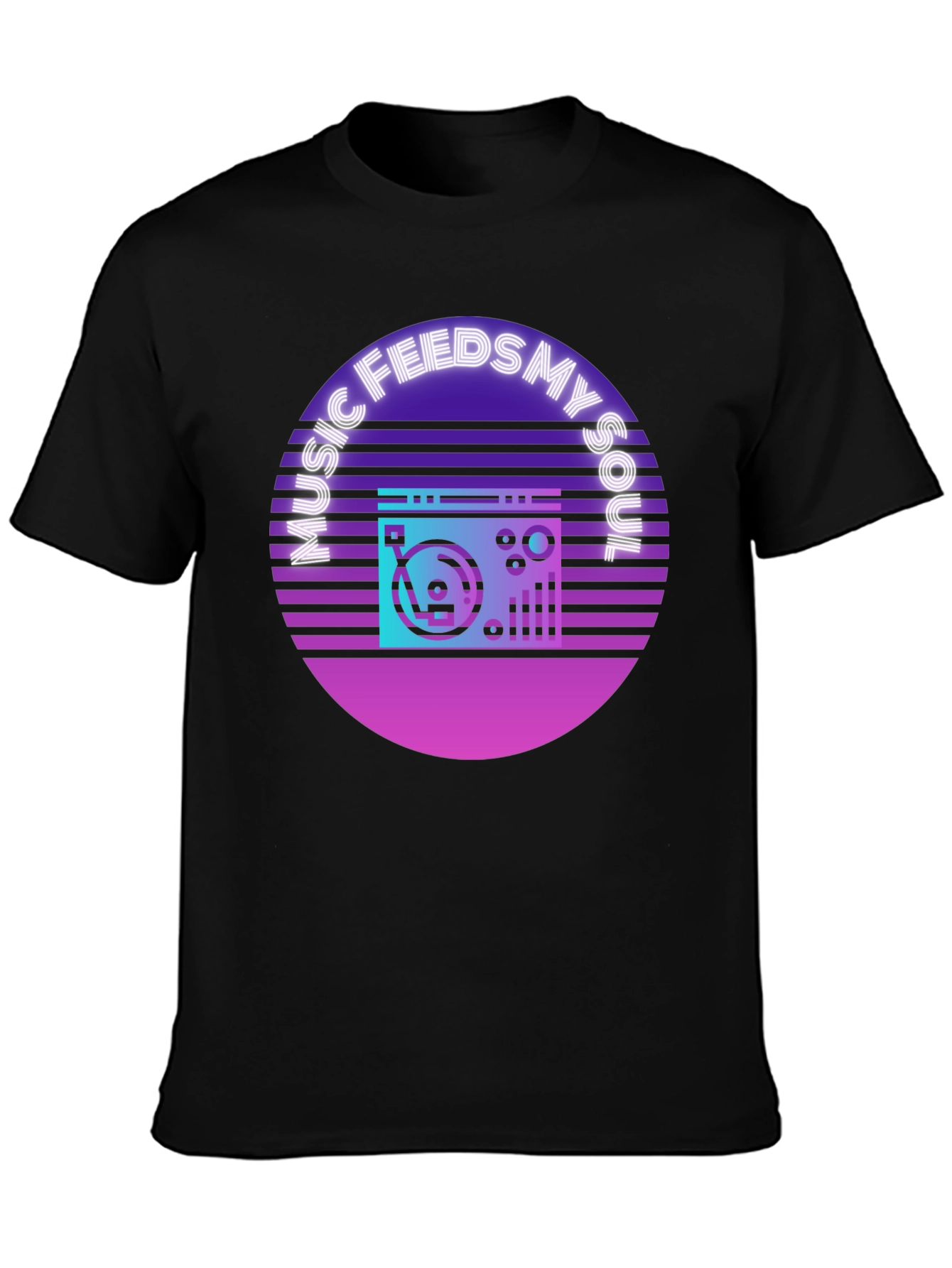 Music Feeds My Soul T-Shirt Retro Style