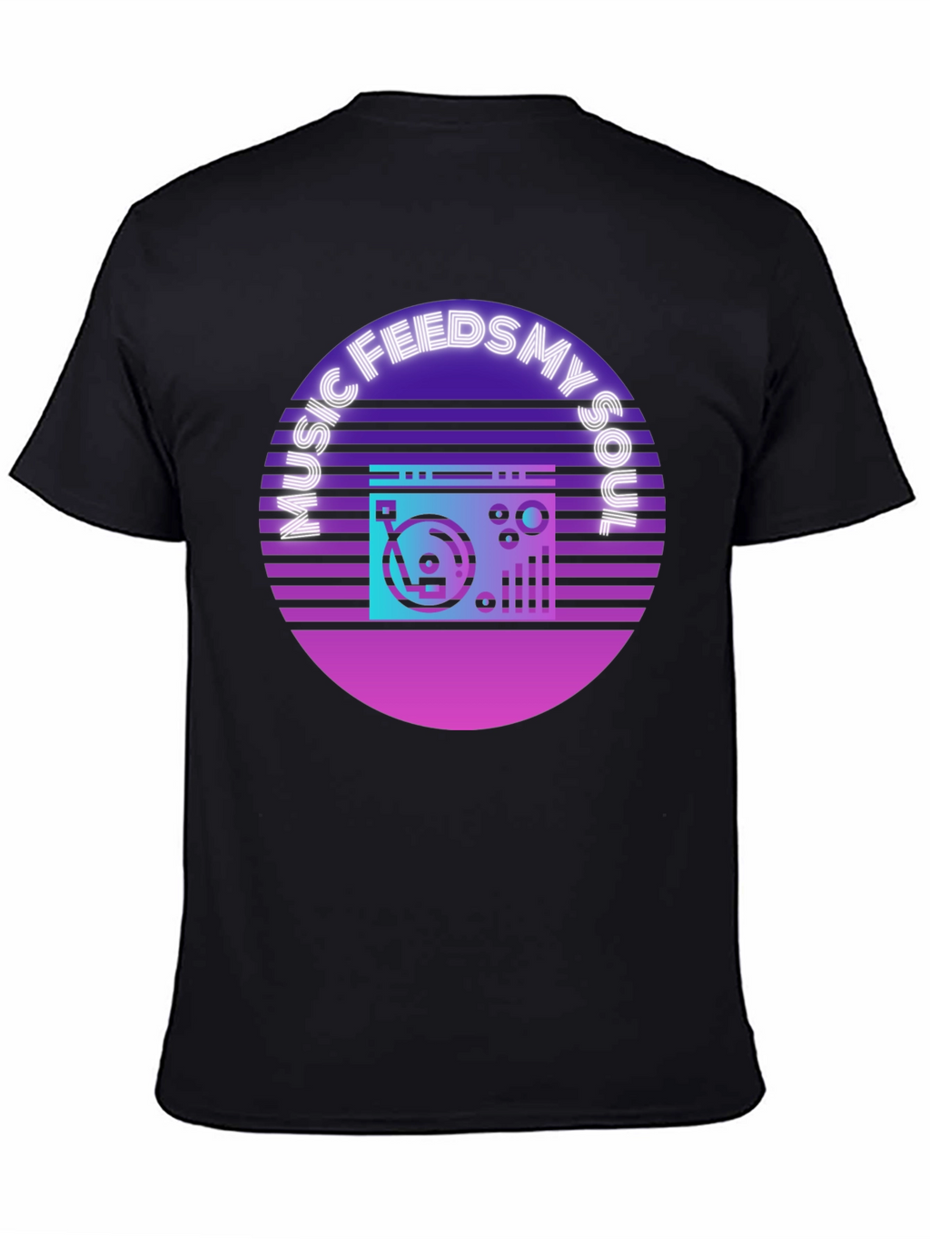 Music Feeds My Soul T-Shirt Retro Style