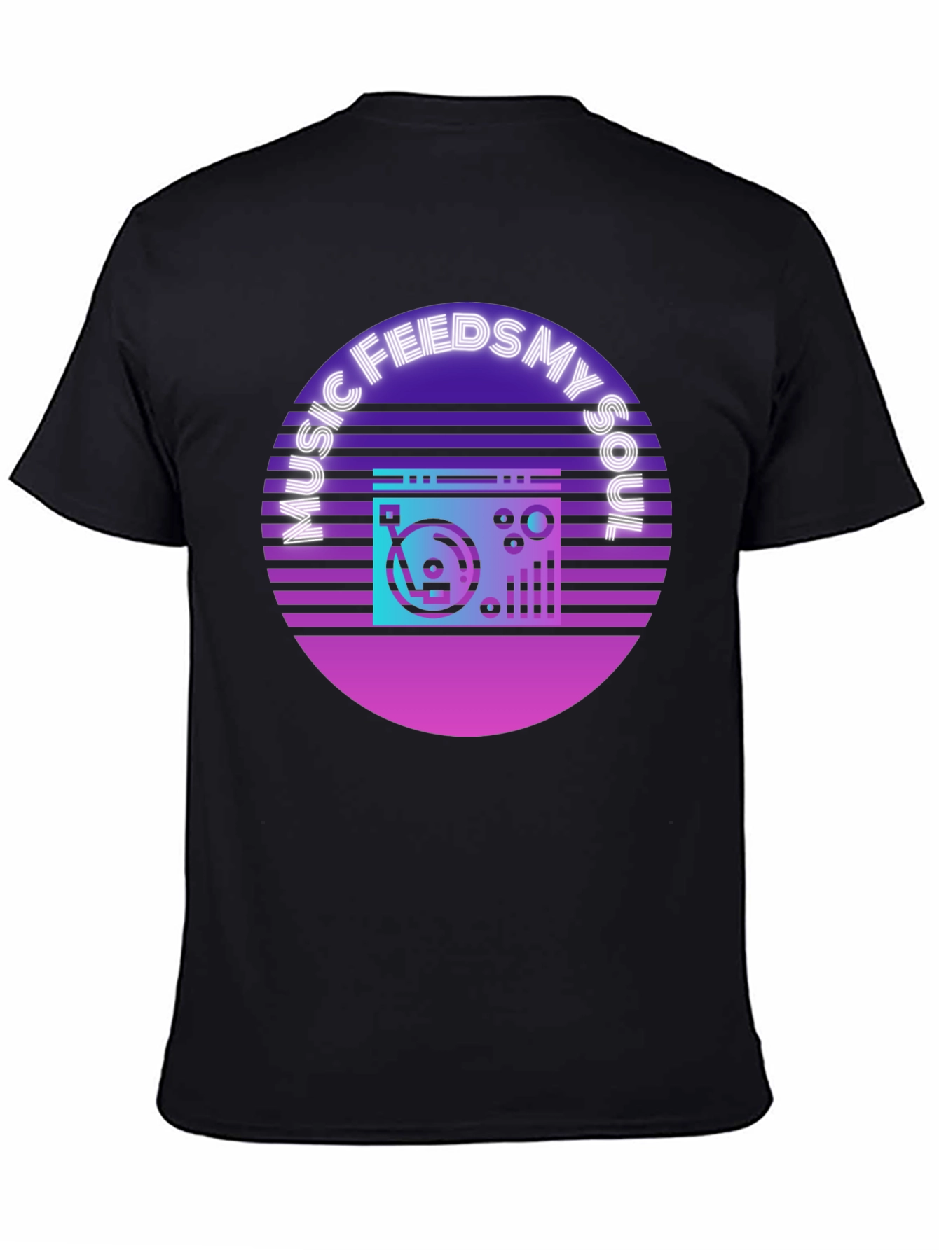 Music Feeds My Soul T-Shirt Retro Style