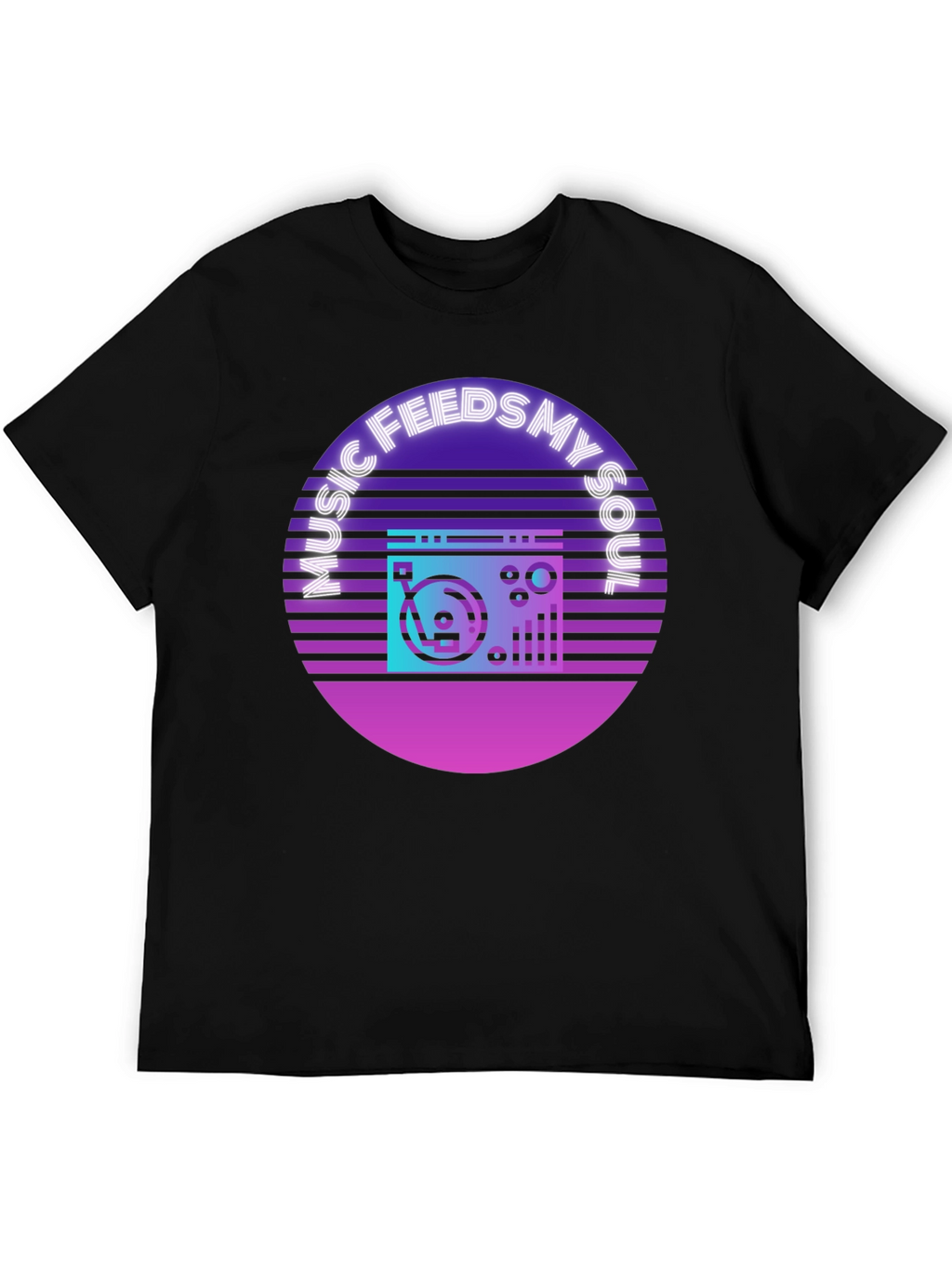 Music Feeds My Soul T-Shirt Retro Style
