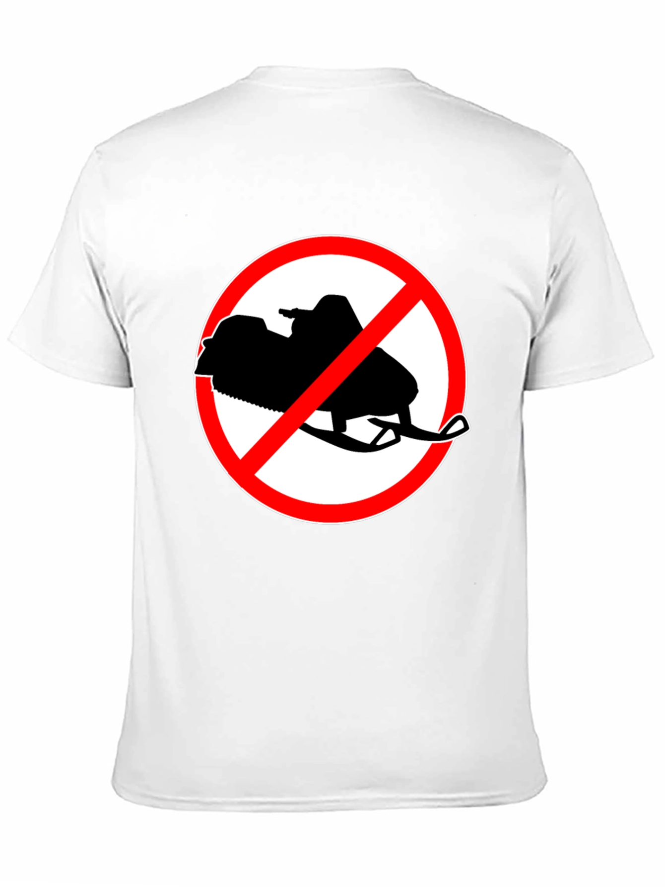 No Snowmobiling Black Graphic Tee
