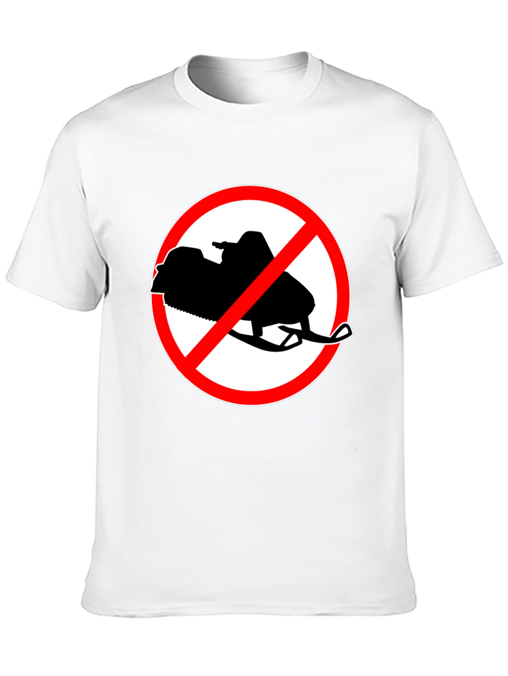 No Snowmobiling Black Graphic Tee
