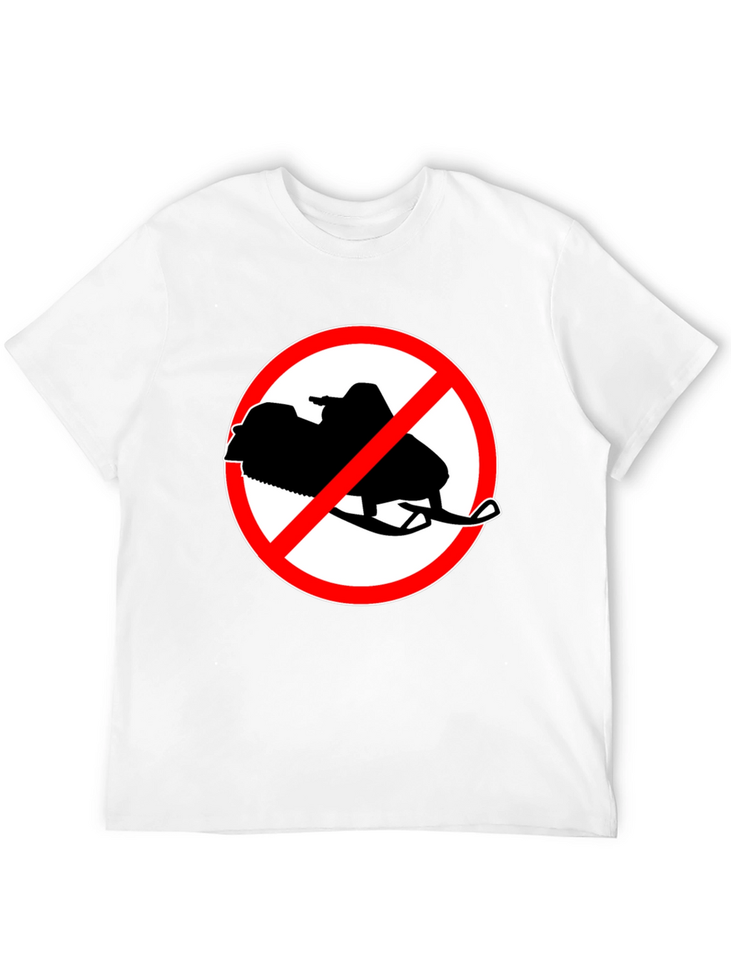 No Snowmobiling Black Graphic Tee