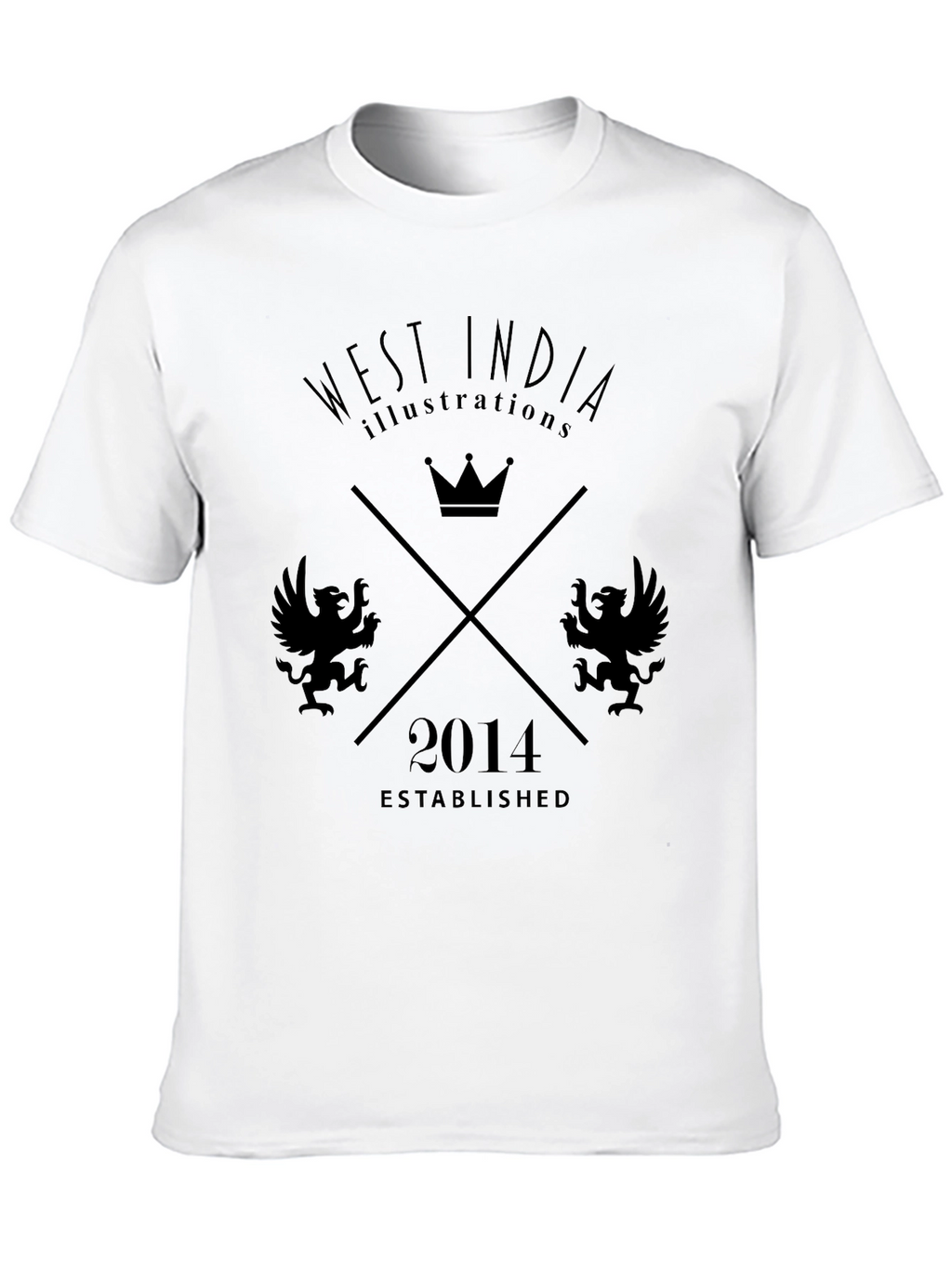 West India Illustrations Black Graphic Tee