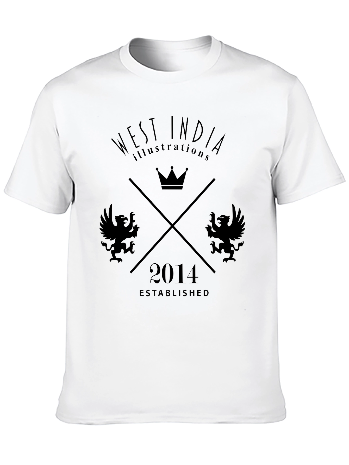 West India Illustrations Black Graphic Tee