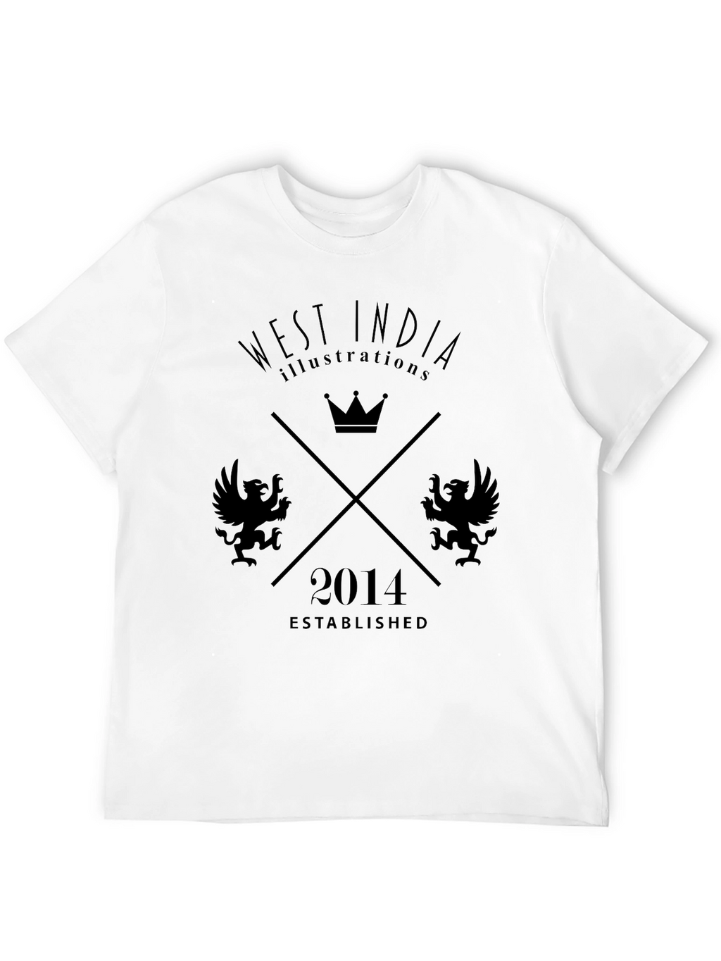 West India Illustrations Black Graphic Tee