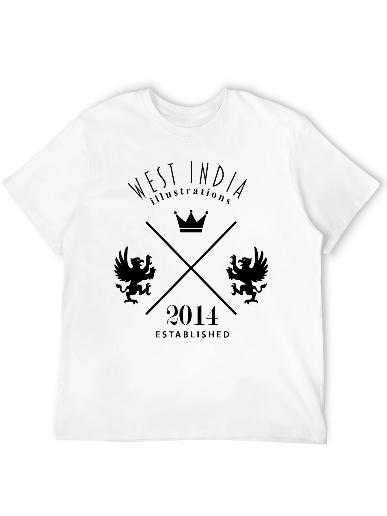 West India Illustrations Black Graphic Tee