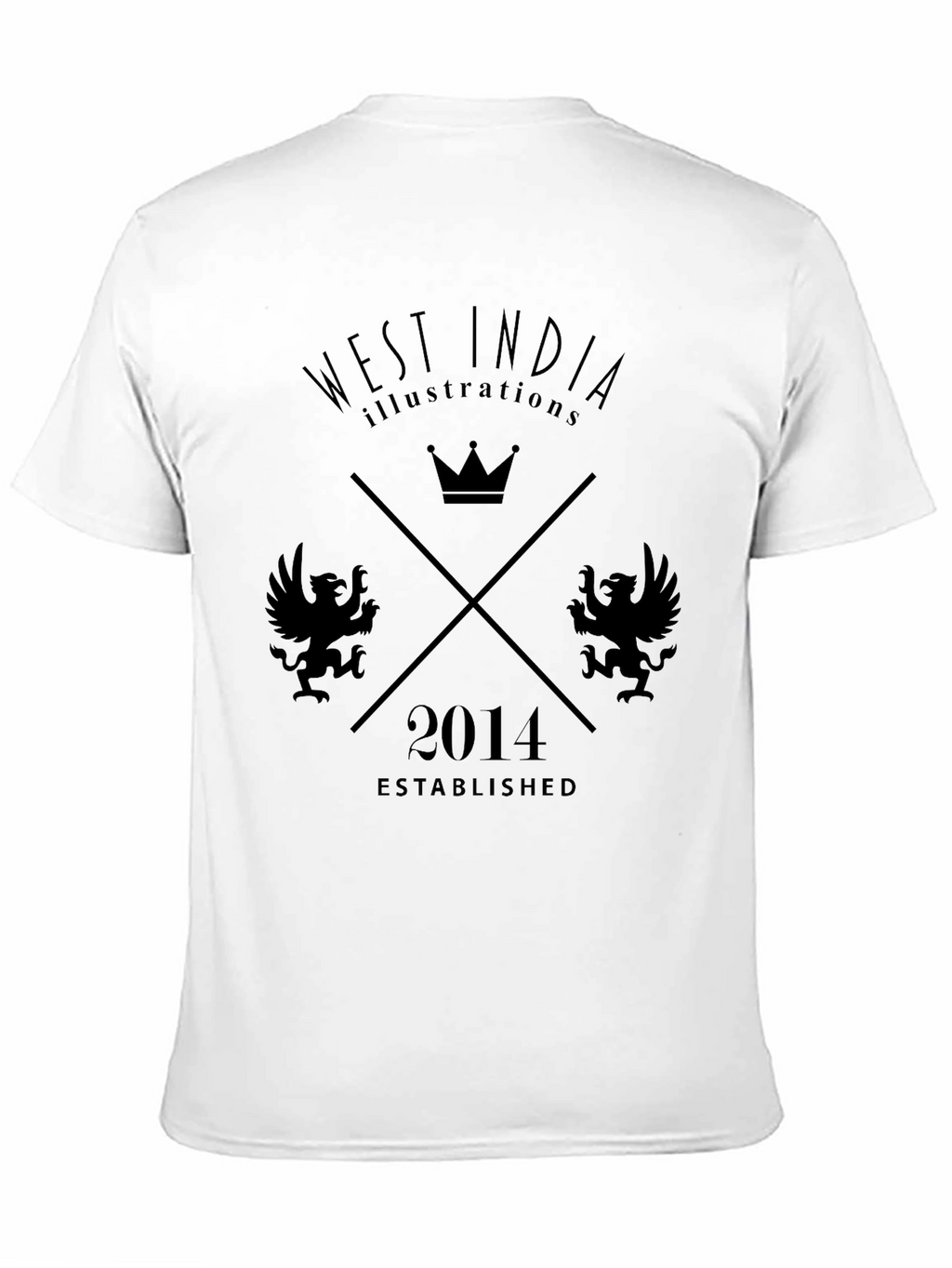 West India Illustrations Black Graphic Tee