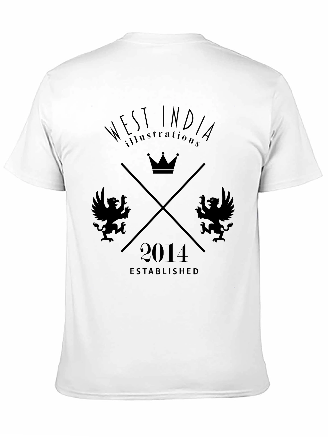 West India Illustrations Black Graphic Tee