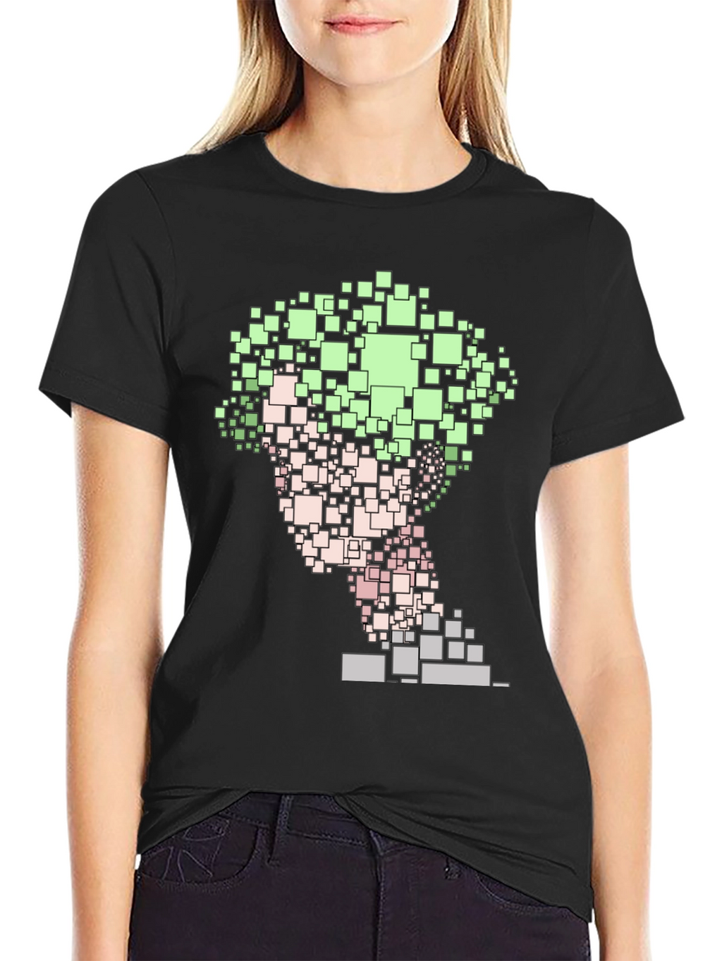 Abstract Pixel Art T-Shirt - Stylish Graphic Tee