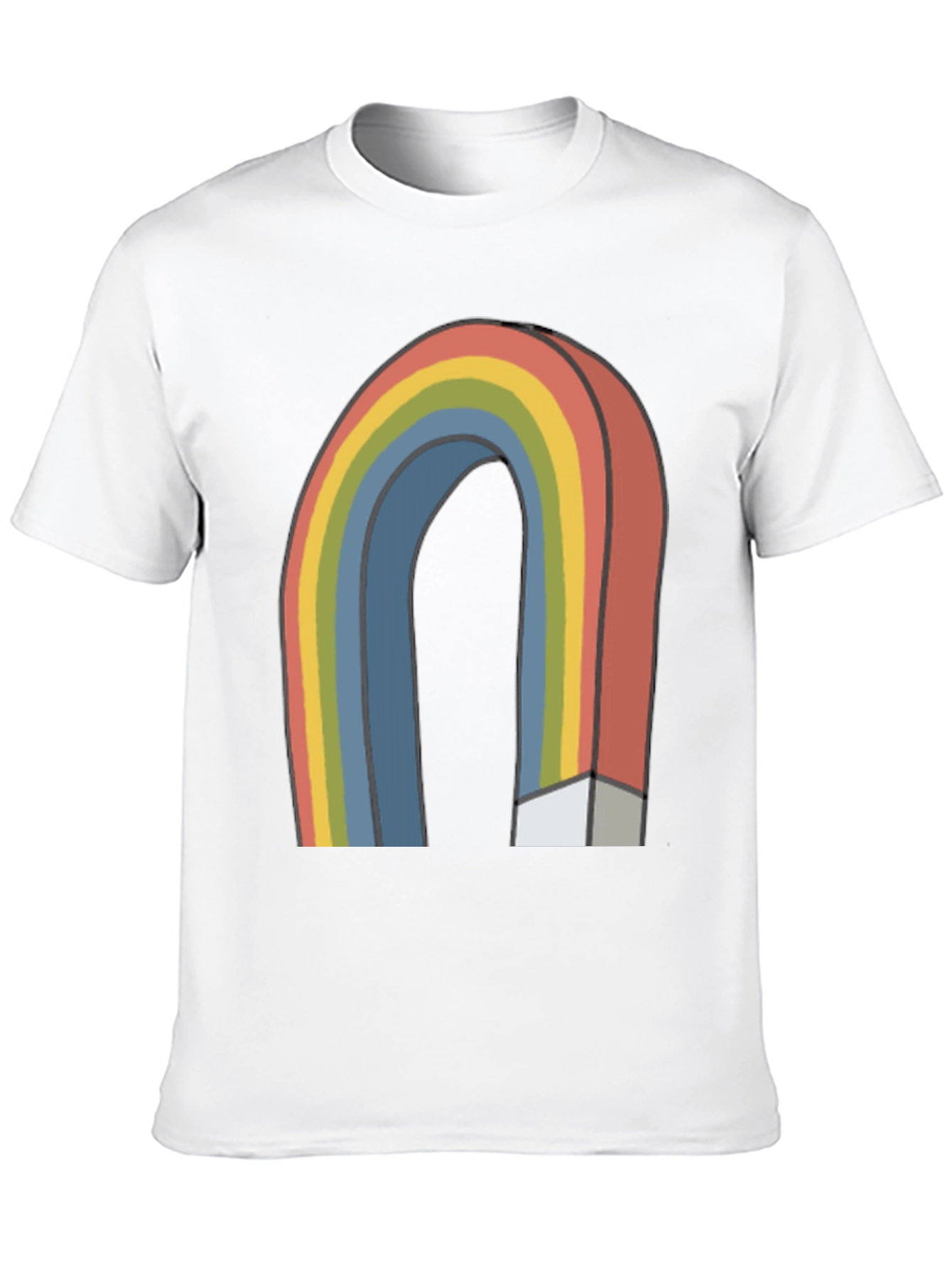 Retro Rainbow Graphic T-Shirt