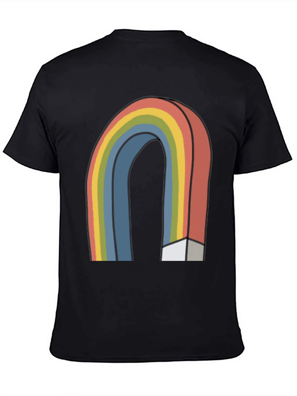 Retro Rainbow Graphic T-Shirt