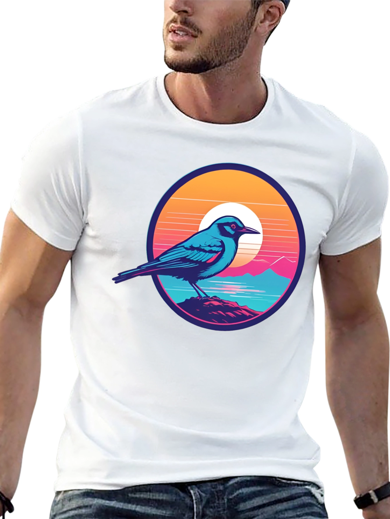 Bird on a Sunset Tee