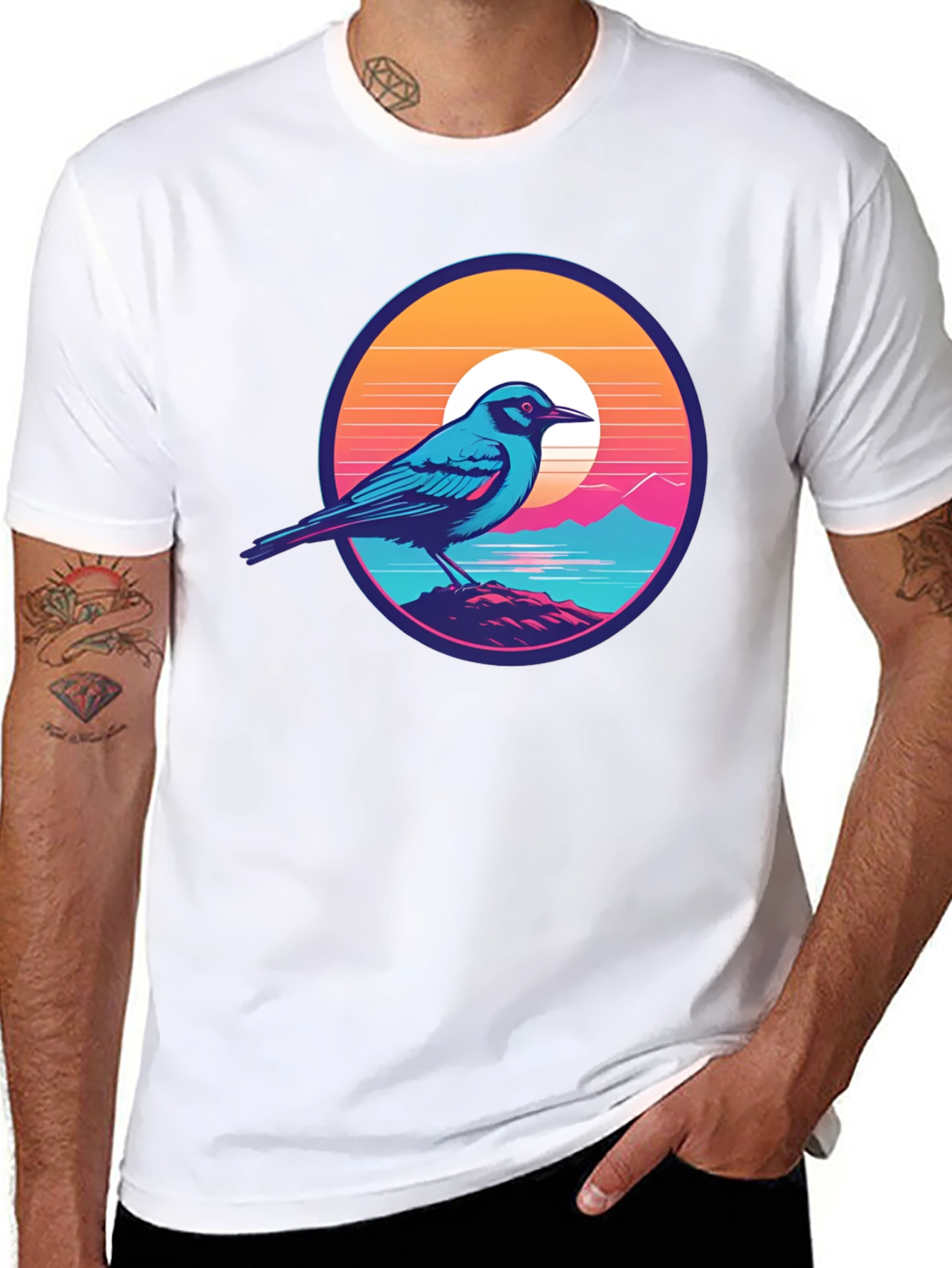 Bird on a Sunset Tee
