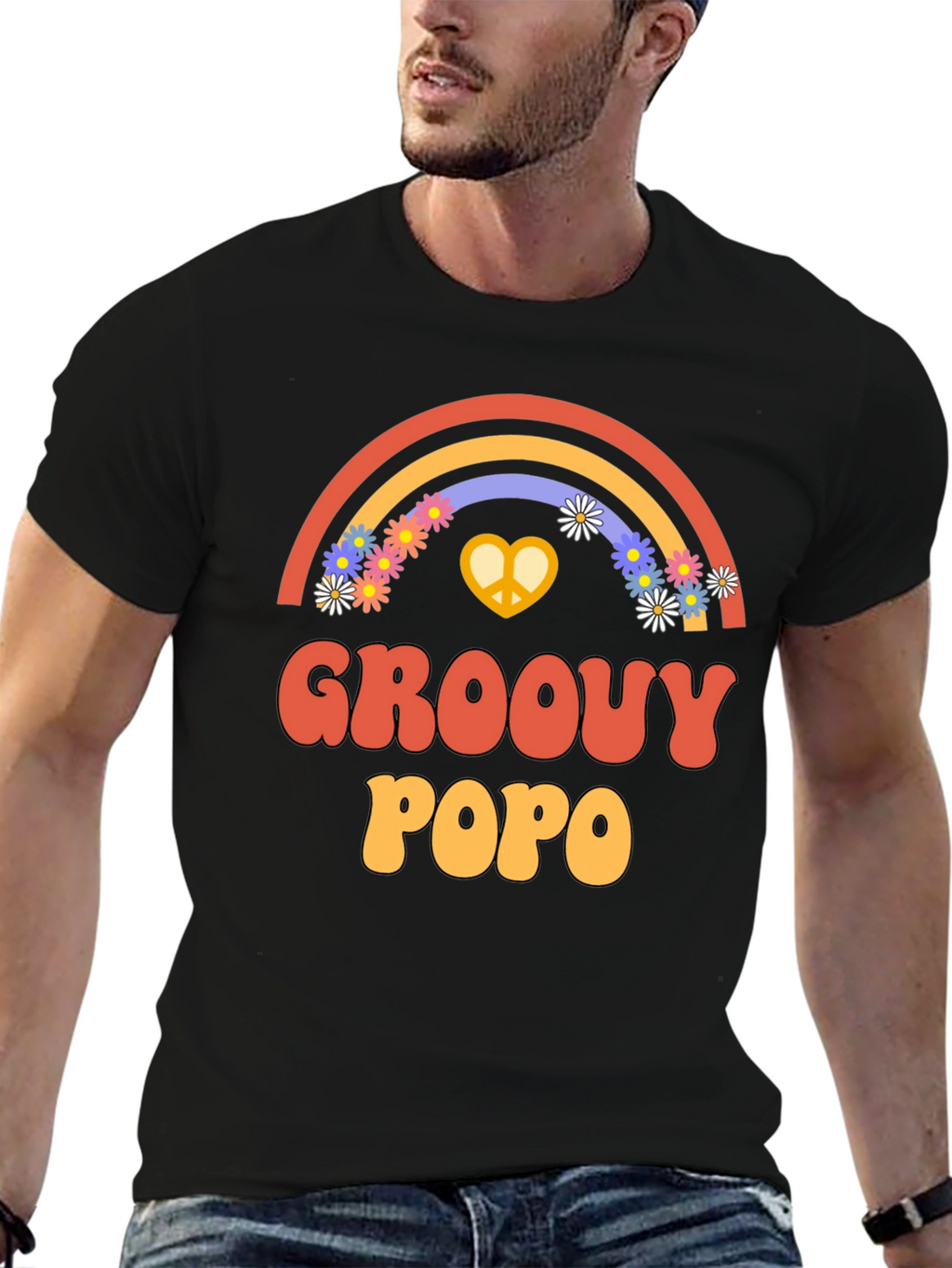 Groovy Popo Rainbow Graphic Tee