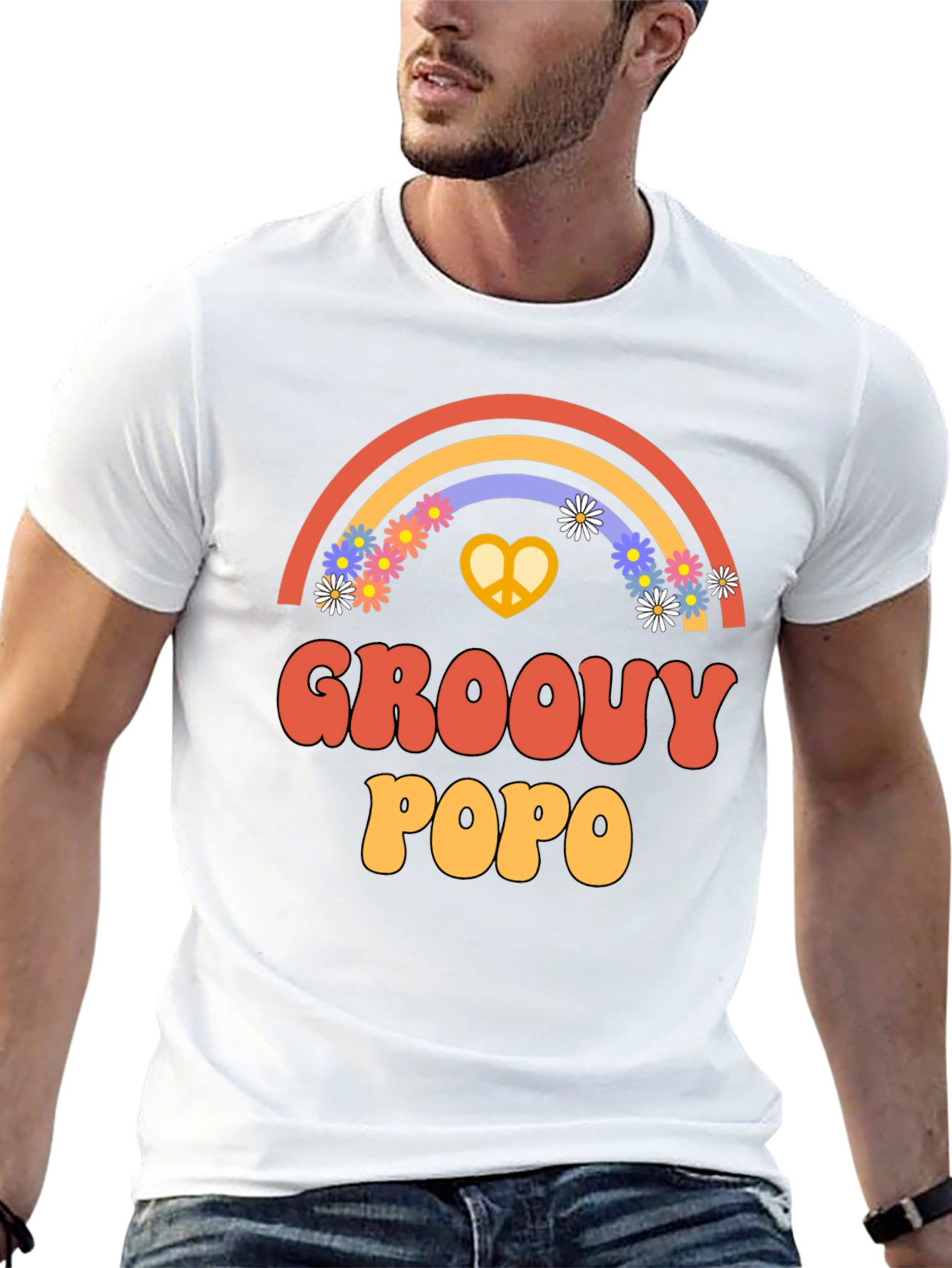 Groovy Popo Rainbow Graphic Tee
