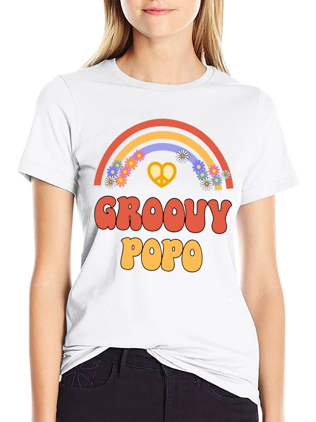 Groovy Popo Rainbow Graphic Tee