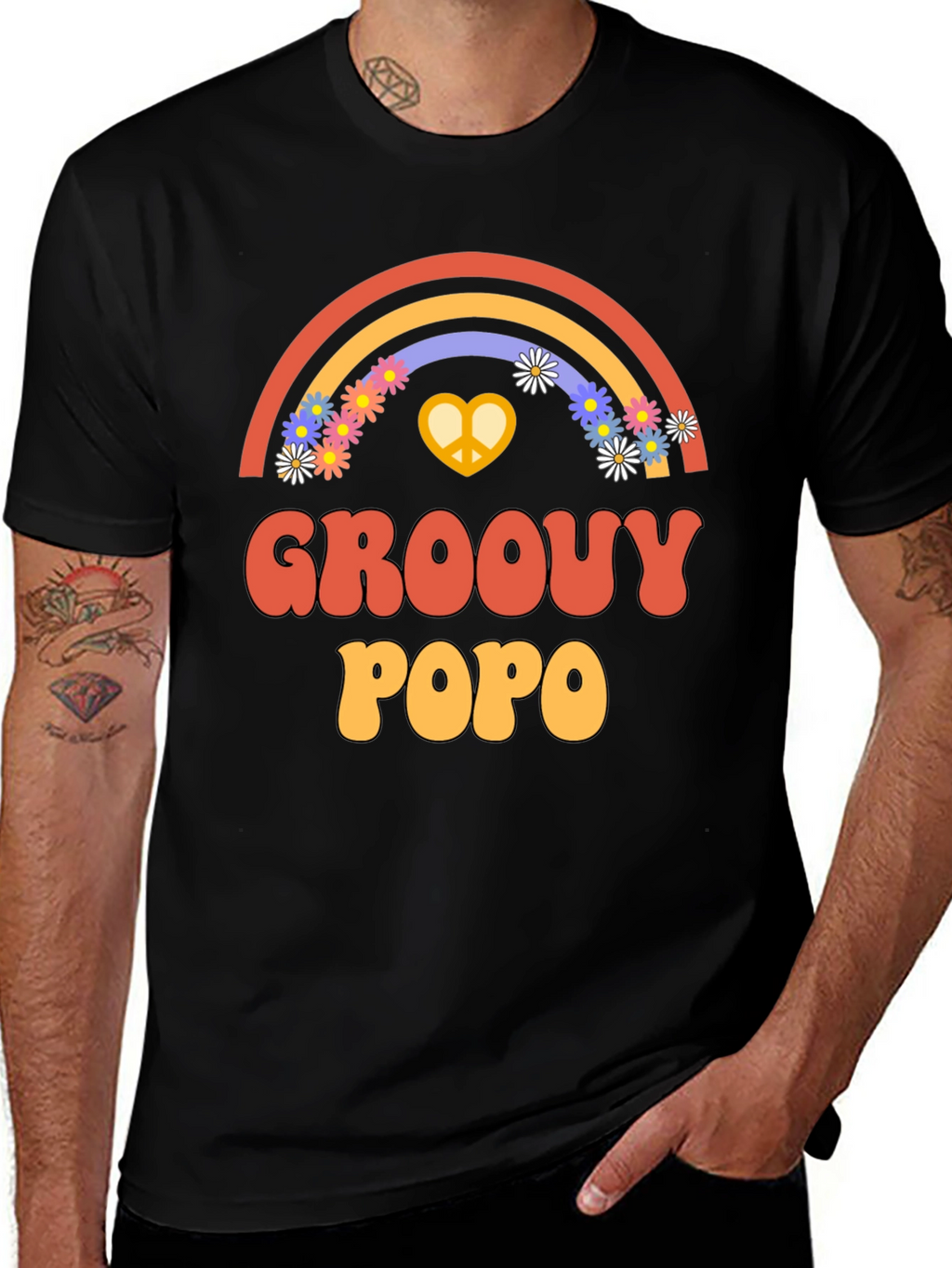 Groovy Popo Rainbow Graphic Tee