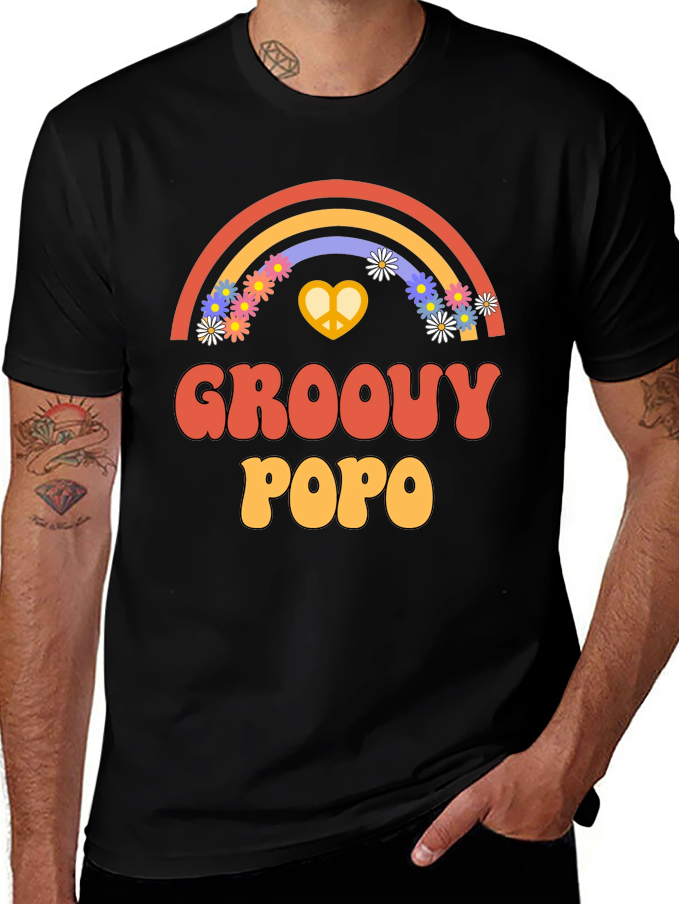 Groovy Popo Rainbow Graphic Tee